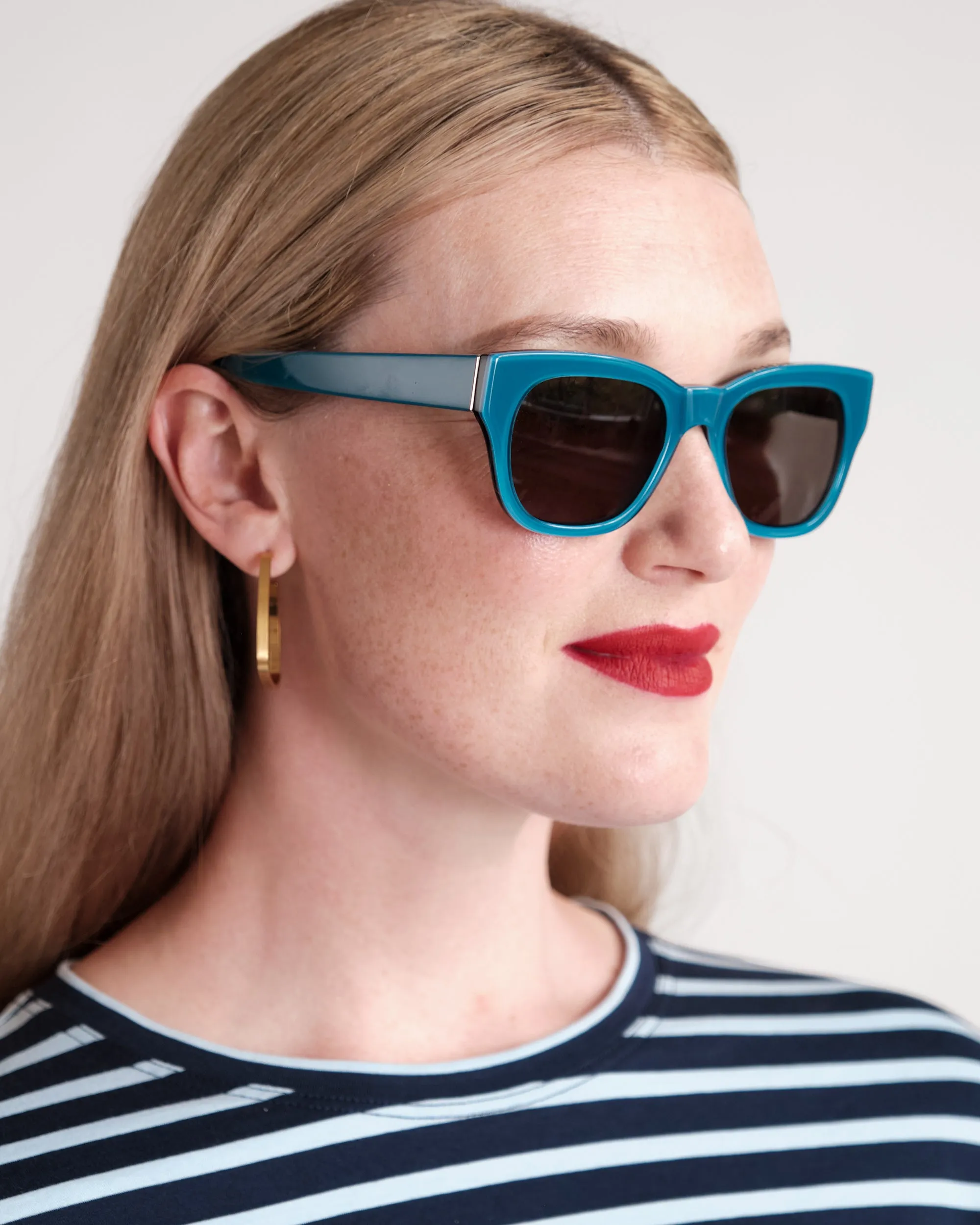 Miklos Sunglasses - Polished Carolina Blue sold by Frances Valentine product image thumbnail 3