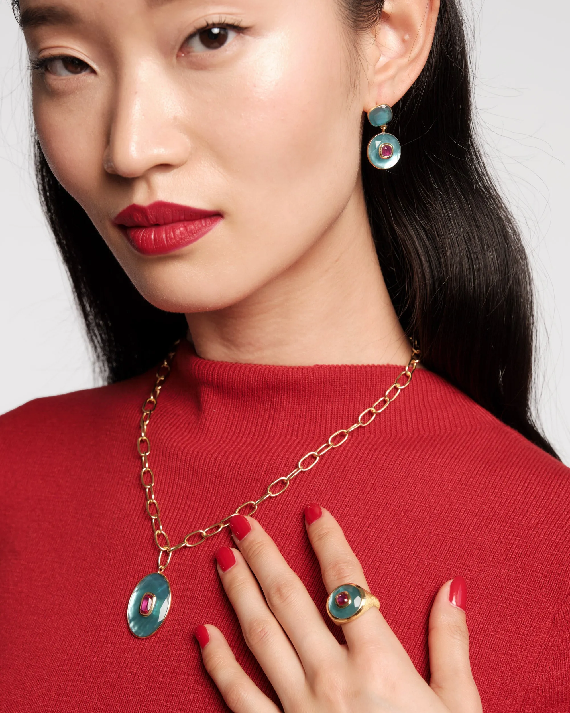 Inelda Earring - Blue sold by Frances Valentine product image thumbnail 2