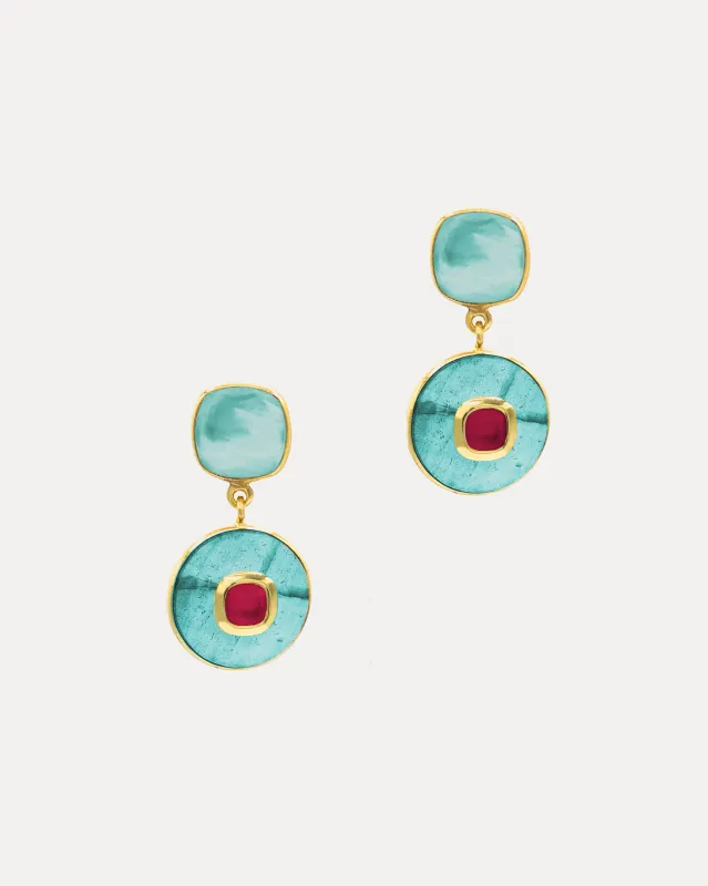 Inelda Earring - Blue sold by Frances Valentine