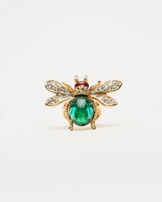 Bee Ring - Green/Red sold by Frances Valentine