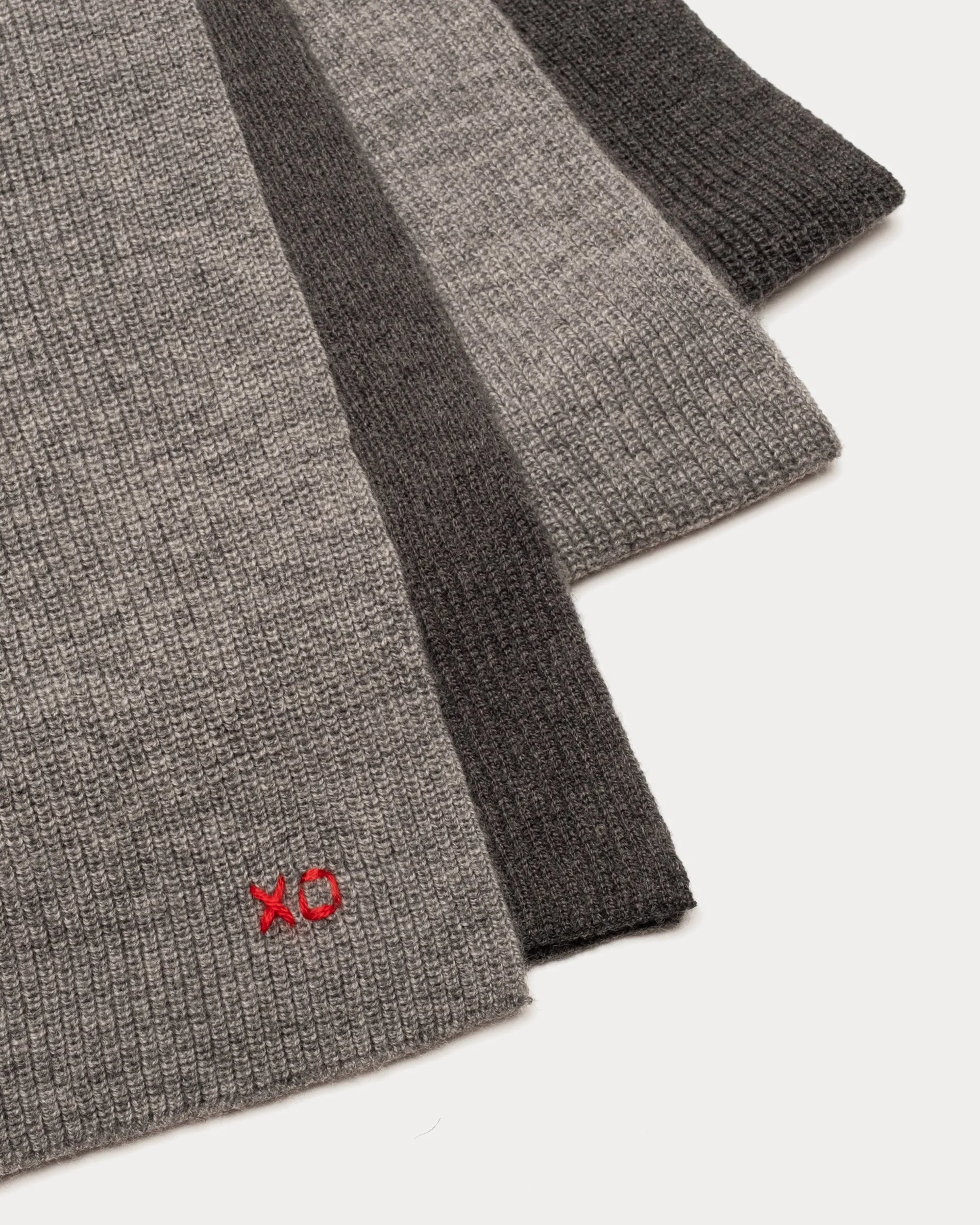 Colorblock Blanket Scarf - Charcoal sold by Frances Valentine product image thumbnail 2