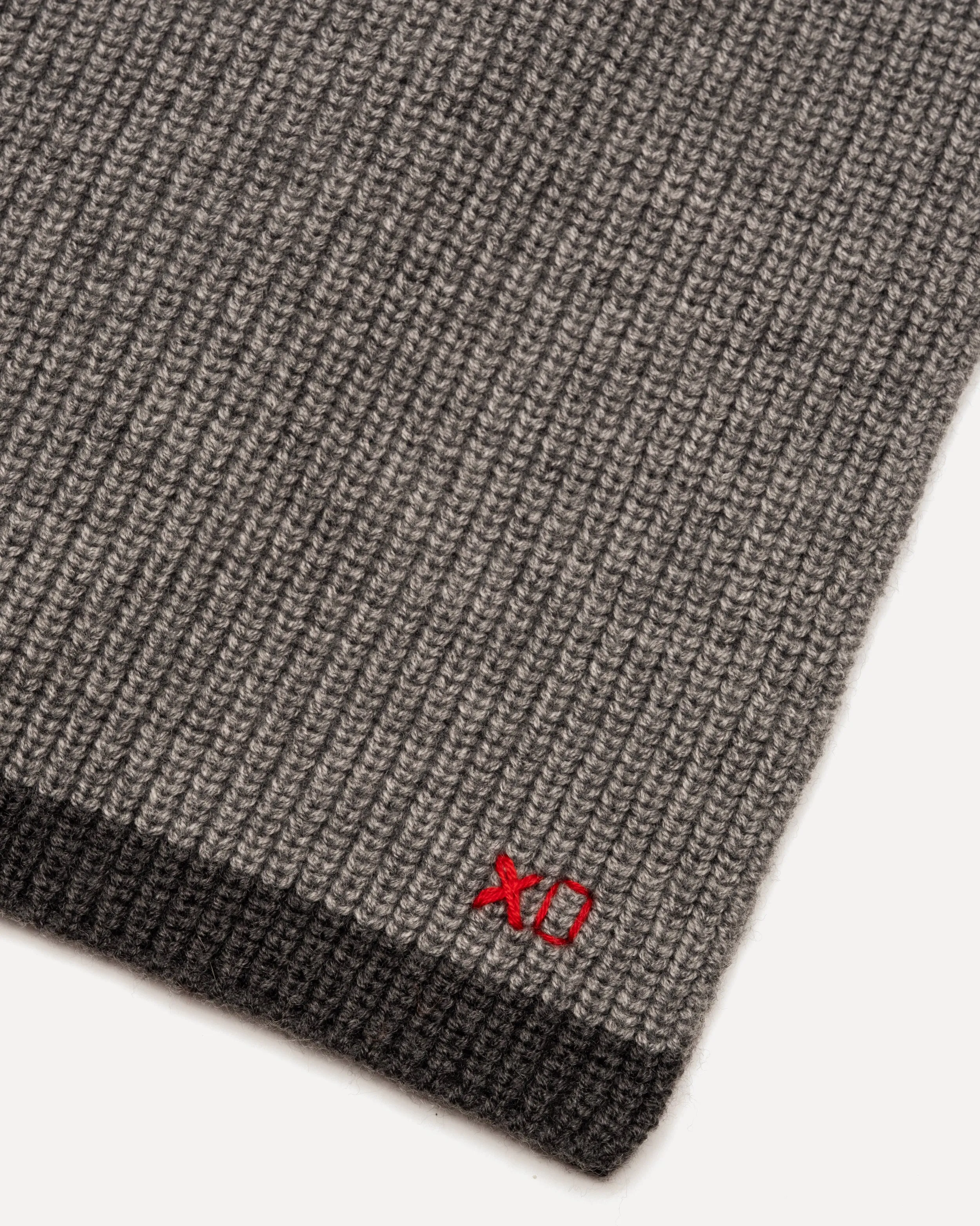 Ribbed Scarf - Charcoal sold by Frances Valentine product image thumbnail 2