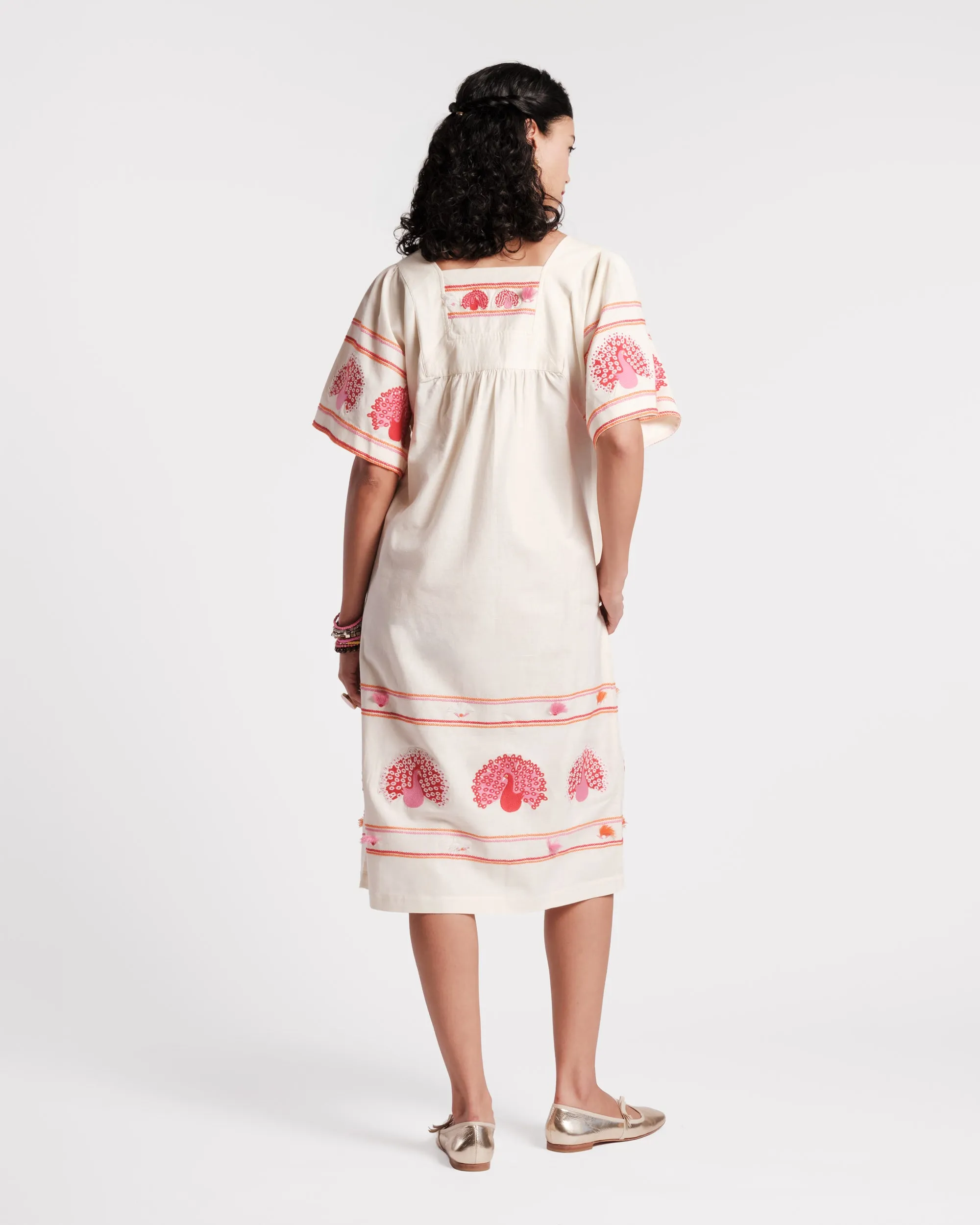 Picnic Midi Dress - Peacock Oyster sold by Frances Valentine product image thumbnail 3