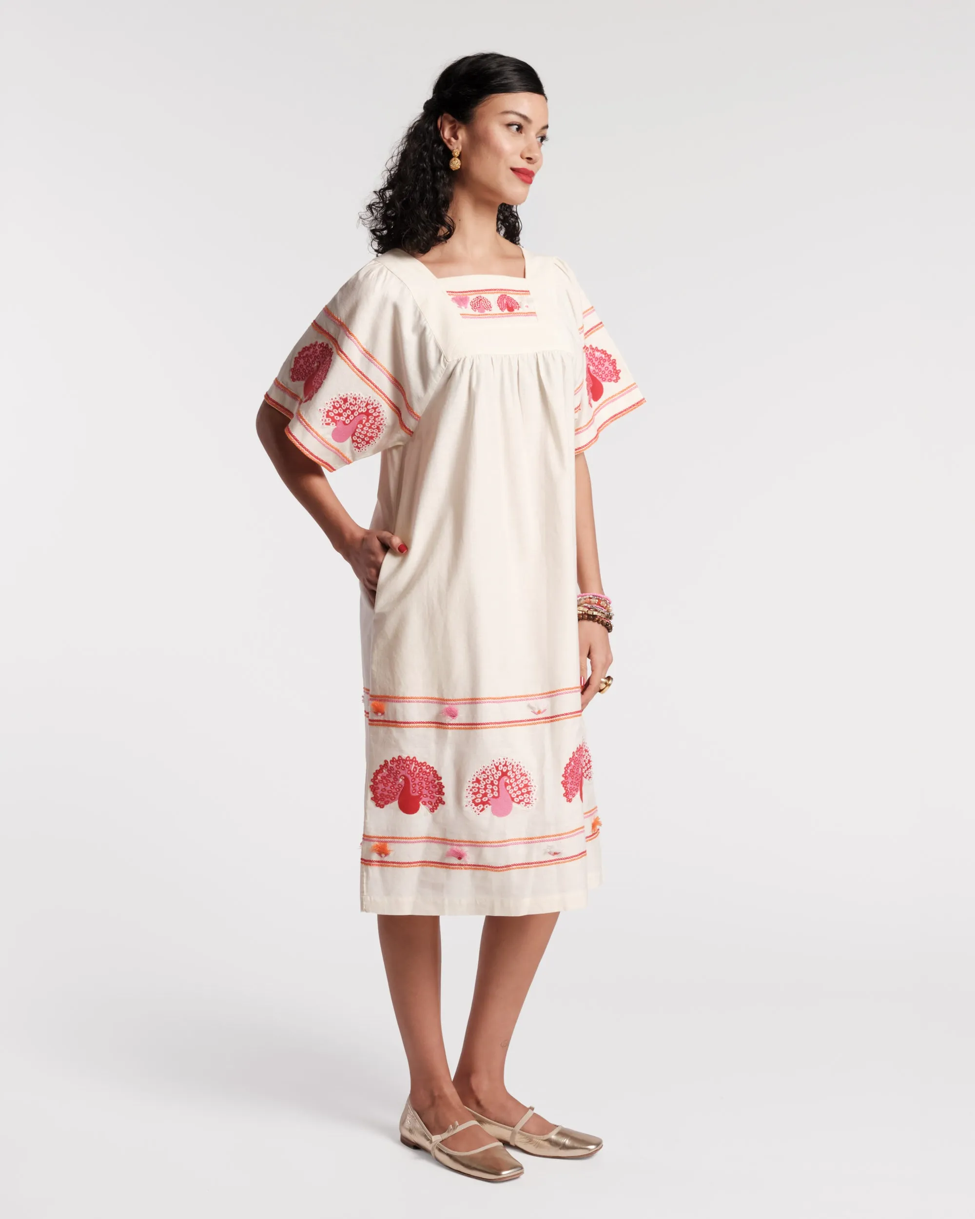 Picnic Midi Dress - Peacock Oyster sold by Frances Valentine product image thumbnail 2