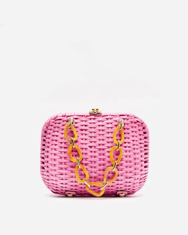 Hen Wicker Bag - Pink sold by Frances Valentine