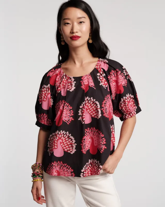 Zonda Top - Peacock Black sold by Frances Valentine