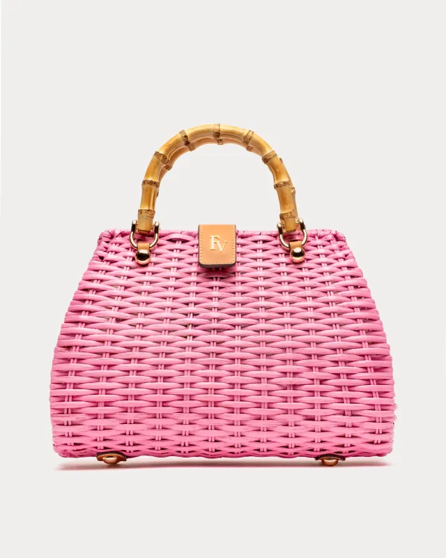 Rooster Wicker Basket - Pink sold by Frances Valentine