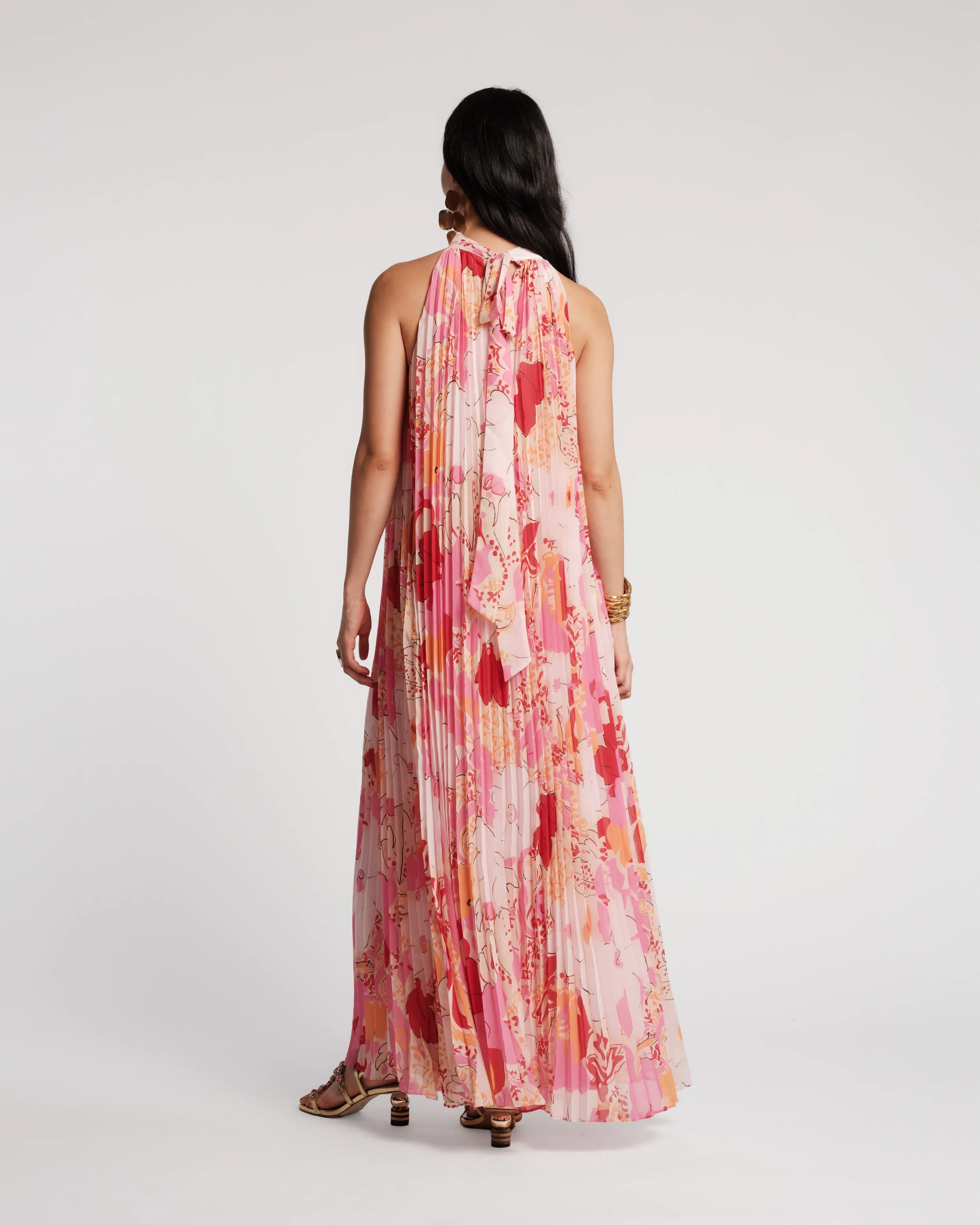 Slim Pleated Maxi Dress - Wild Tulip sold by Frances Valentine product image thumbnail 4