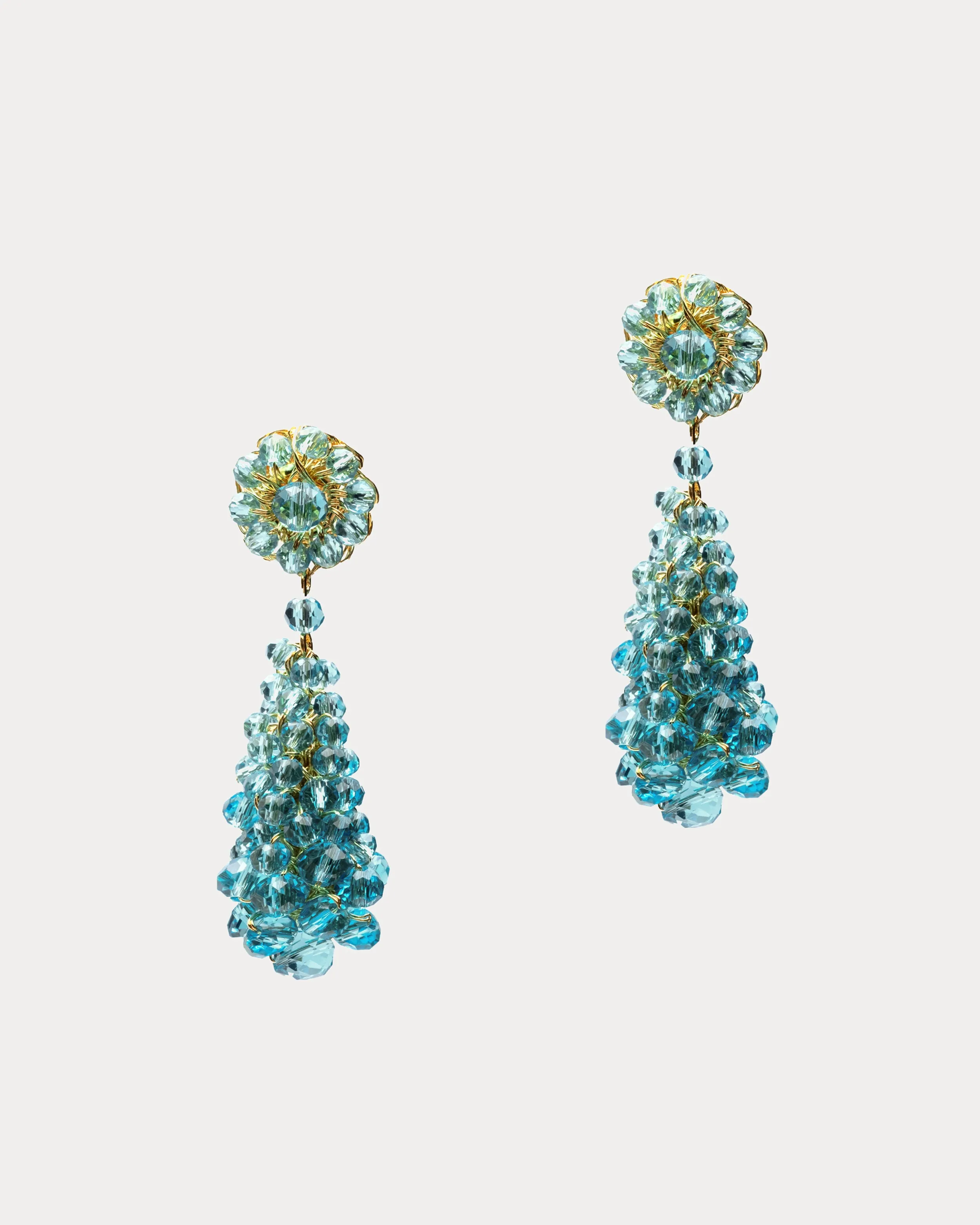 Cocoon Drop Earrings - Light Blue sold by Frances Valentine