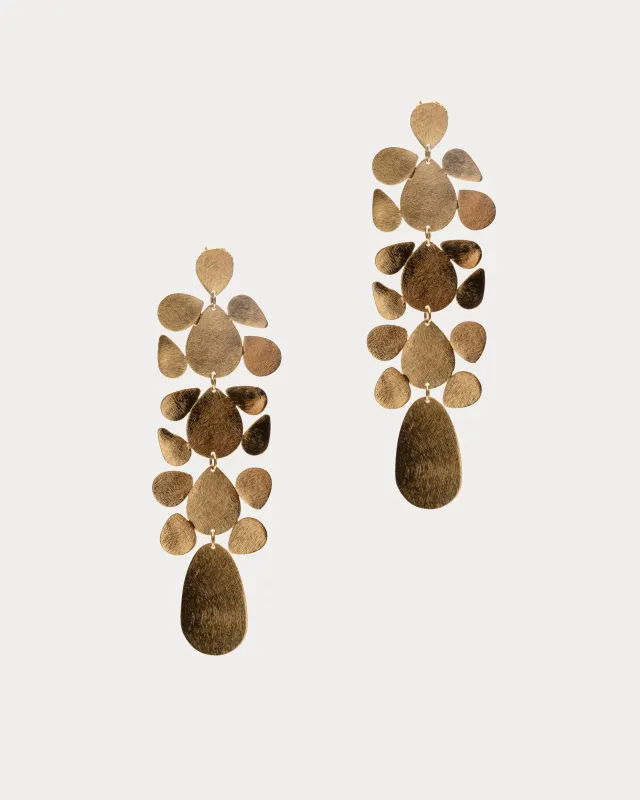 Flat Turtle Earrings - Gold sold by Frances Valentine