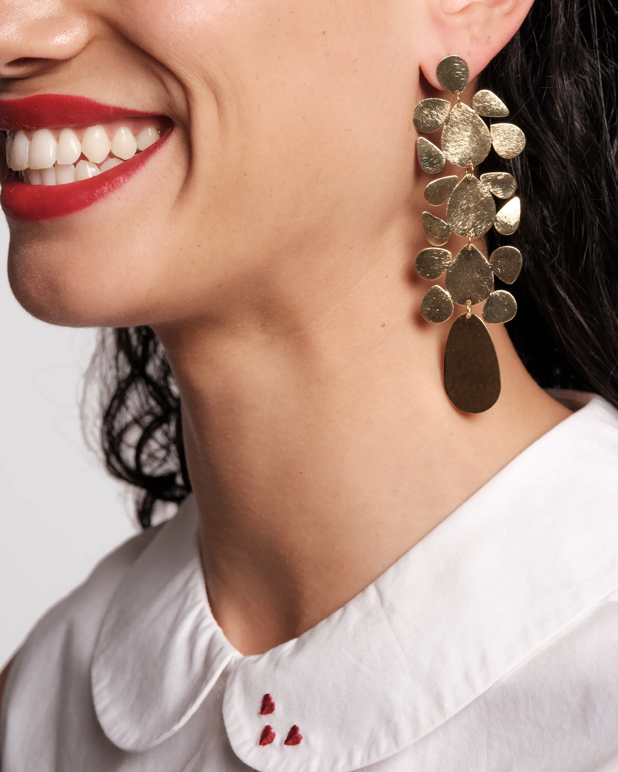 Flat Turtle Earrings - Gold sold by Frances Valentine product image thumbnail 2