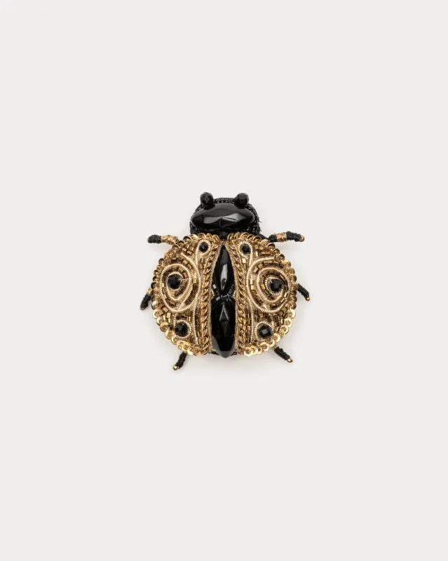 Ladybug Brooch - Gold made by Frances Valentine