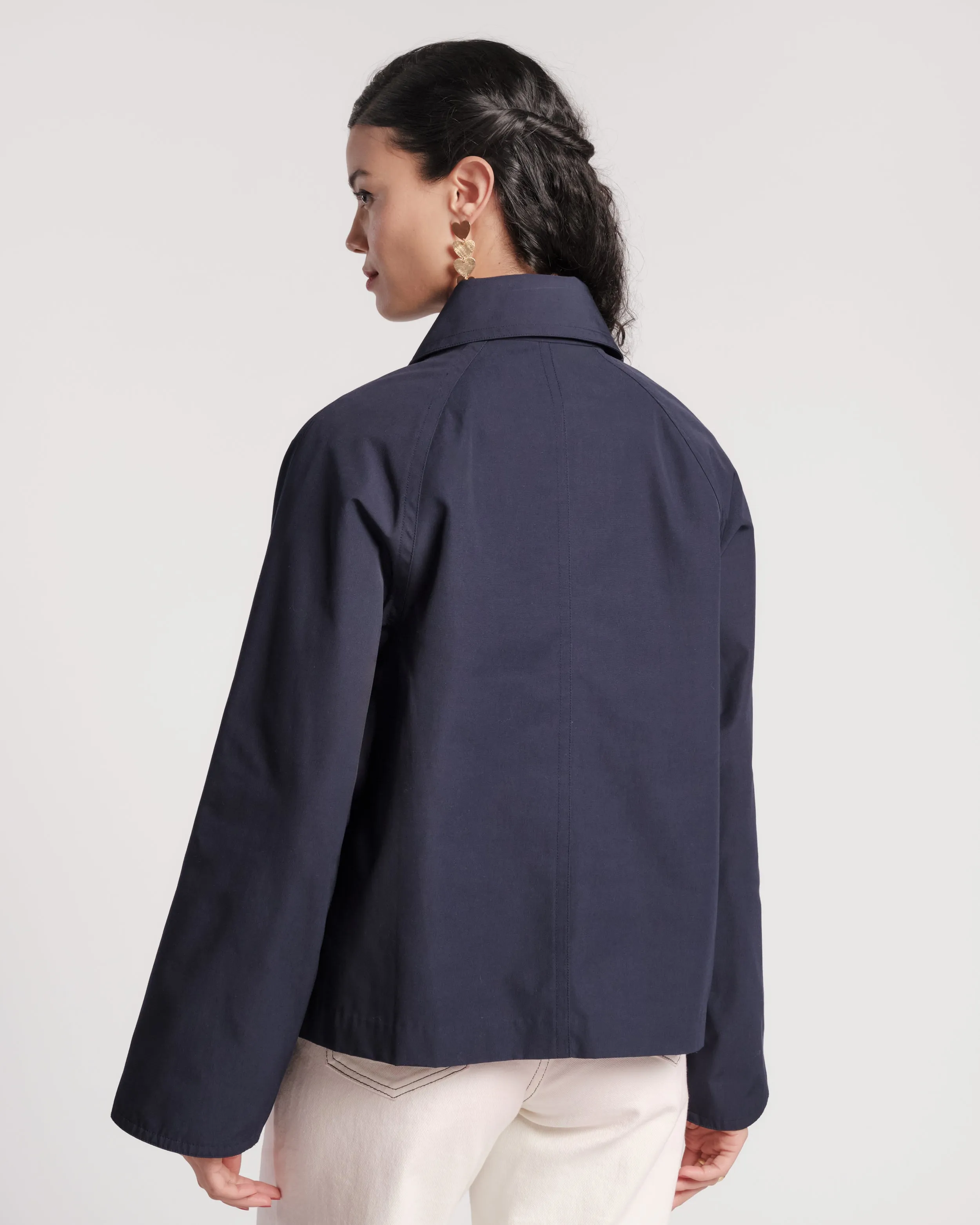 Short Spiffy Trench Coat - Navy sold by Frances Valentine product image thumbnail 5