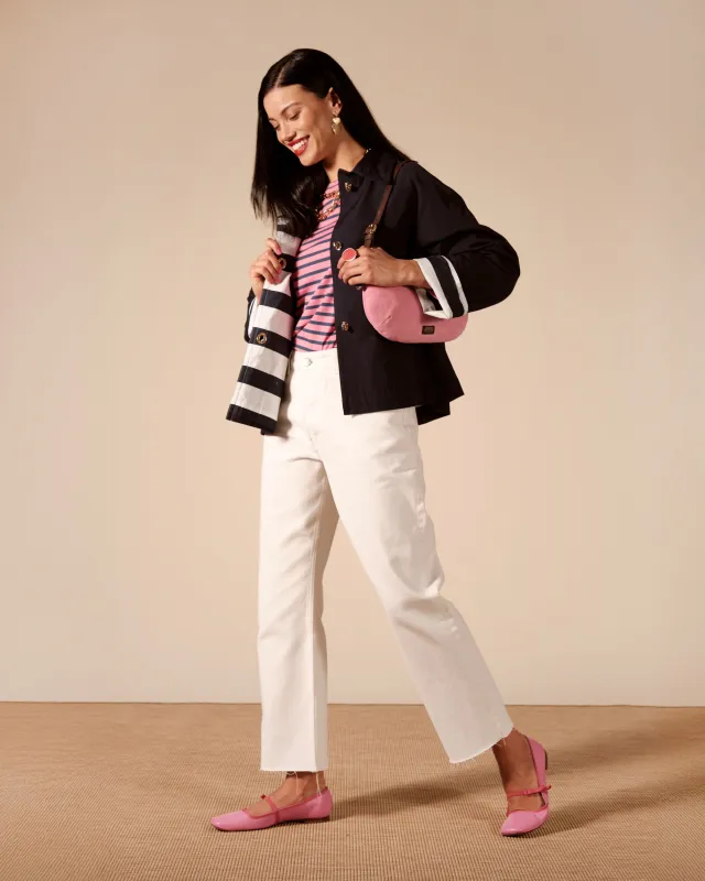 Short Spiffy Trench Coat - Navy made by Frances Valentine