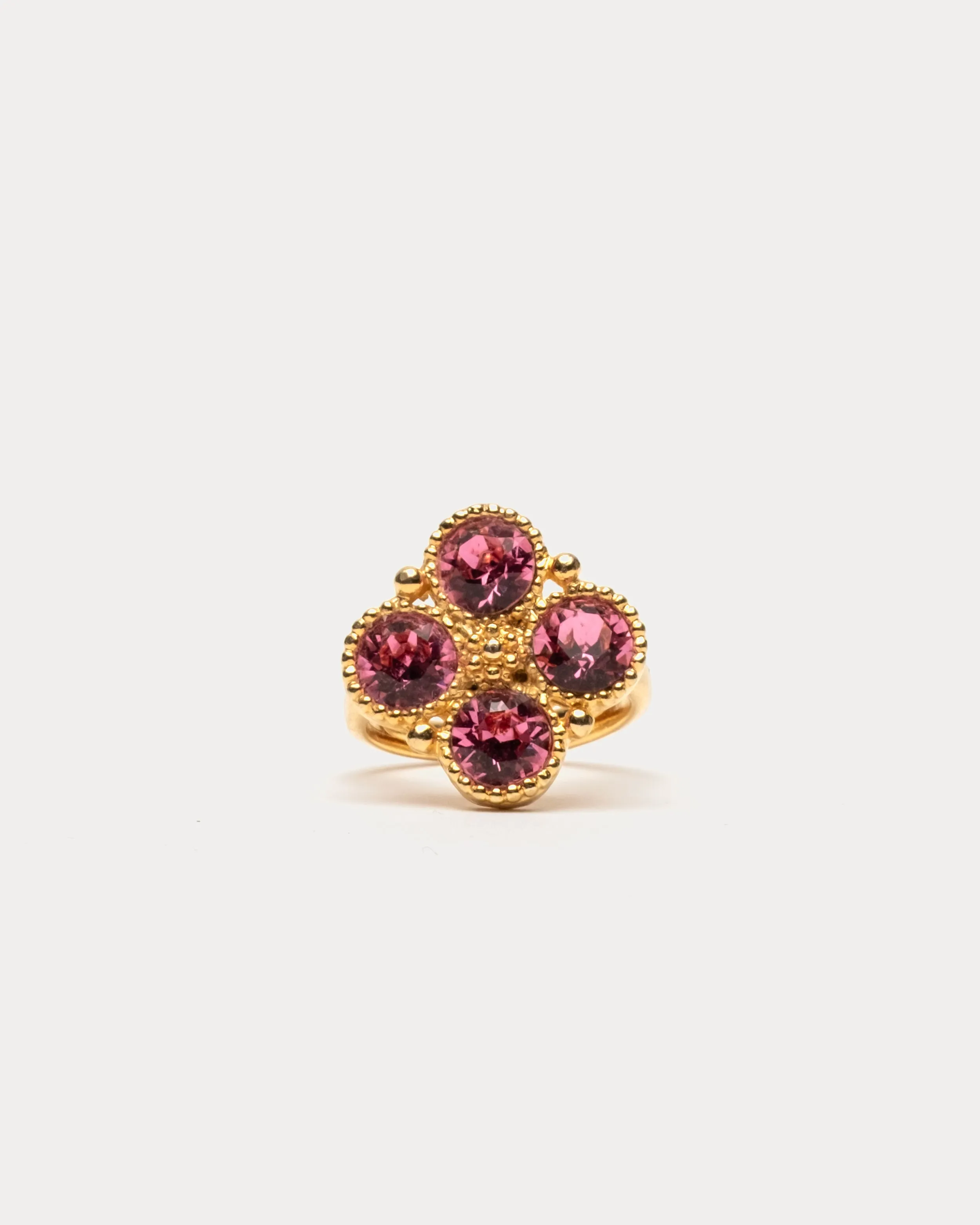4 Faceted Pink Stone Ring - Pink sold by Frances Valentine