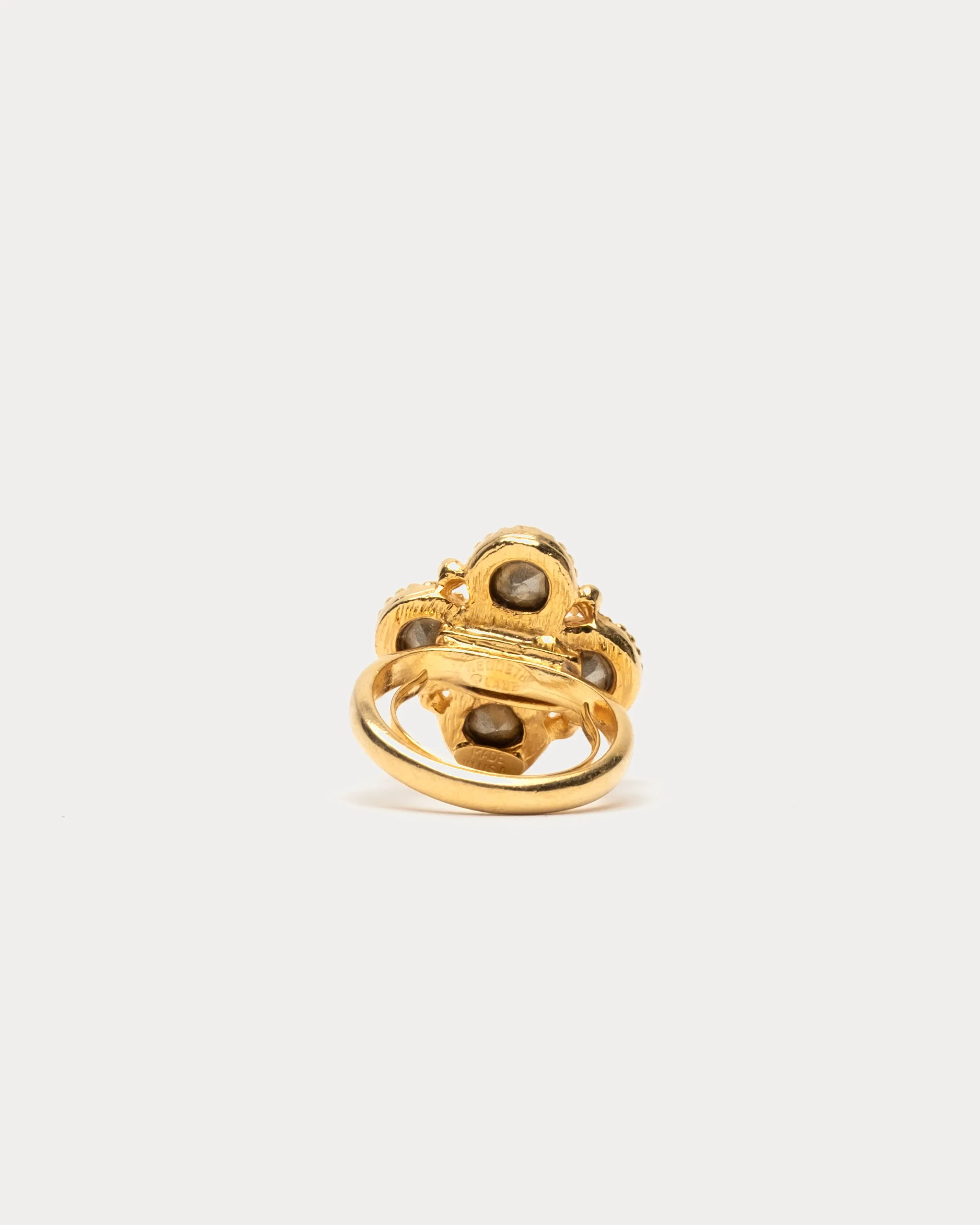 4 Faceted Pink Stone Ring - Pink sold by Frances Valentine product image thumbnail 4