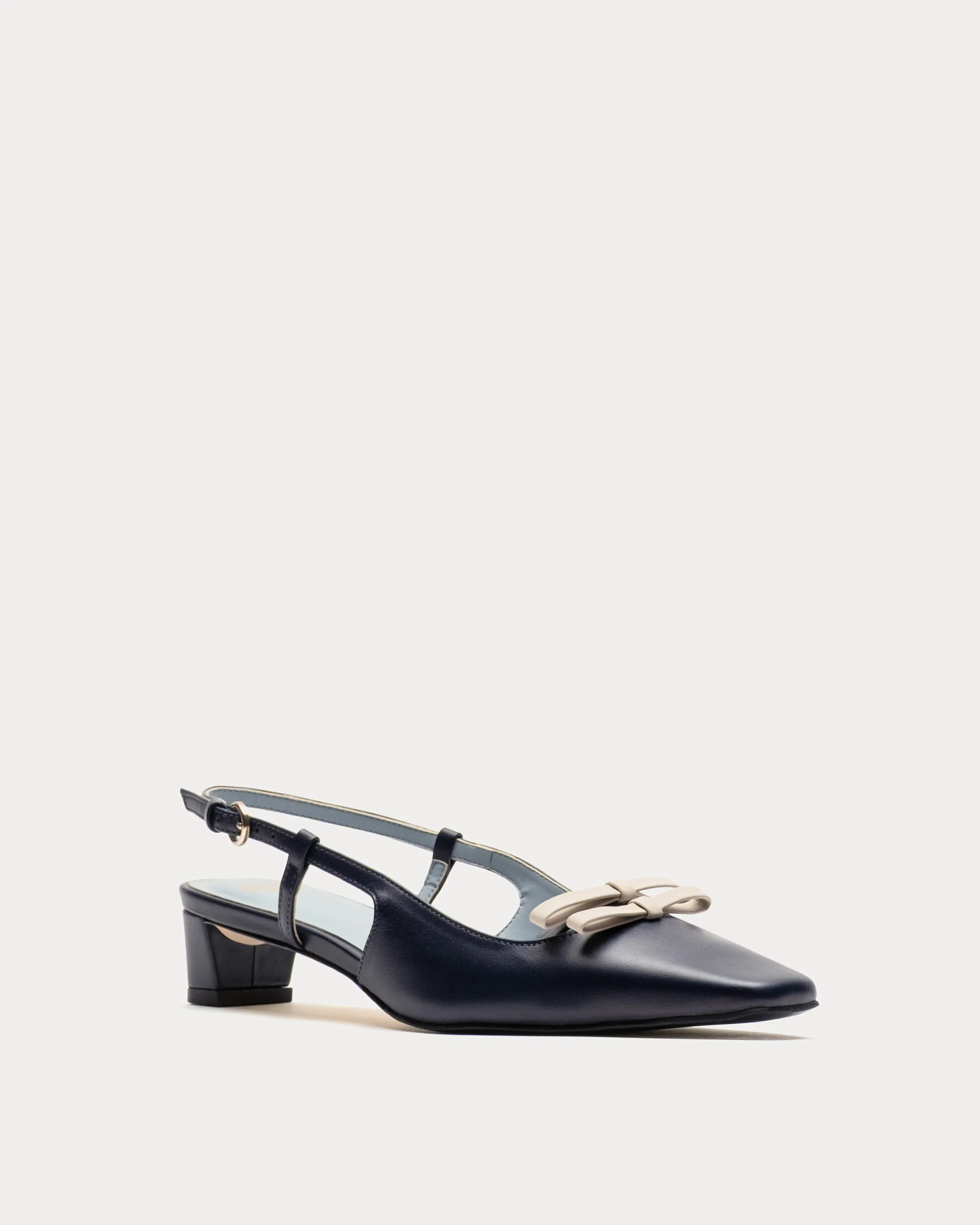 Emma Mini Block Heel - Navy sold by Frances Valentine