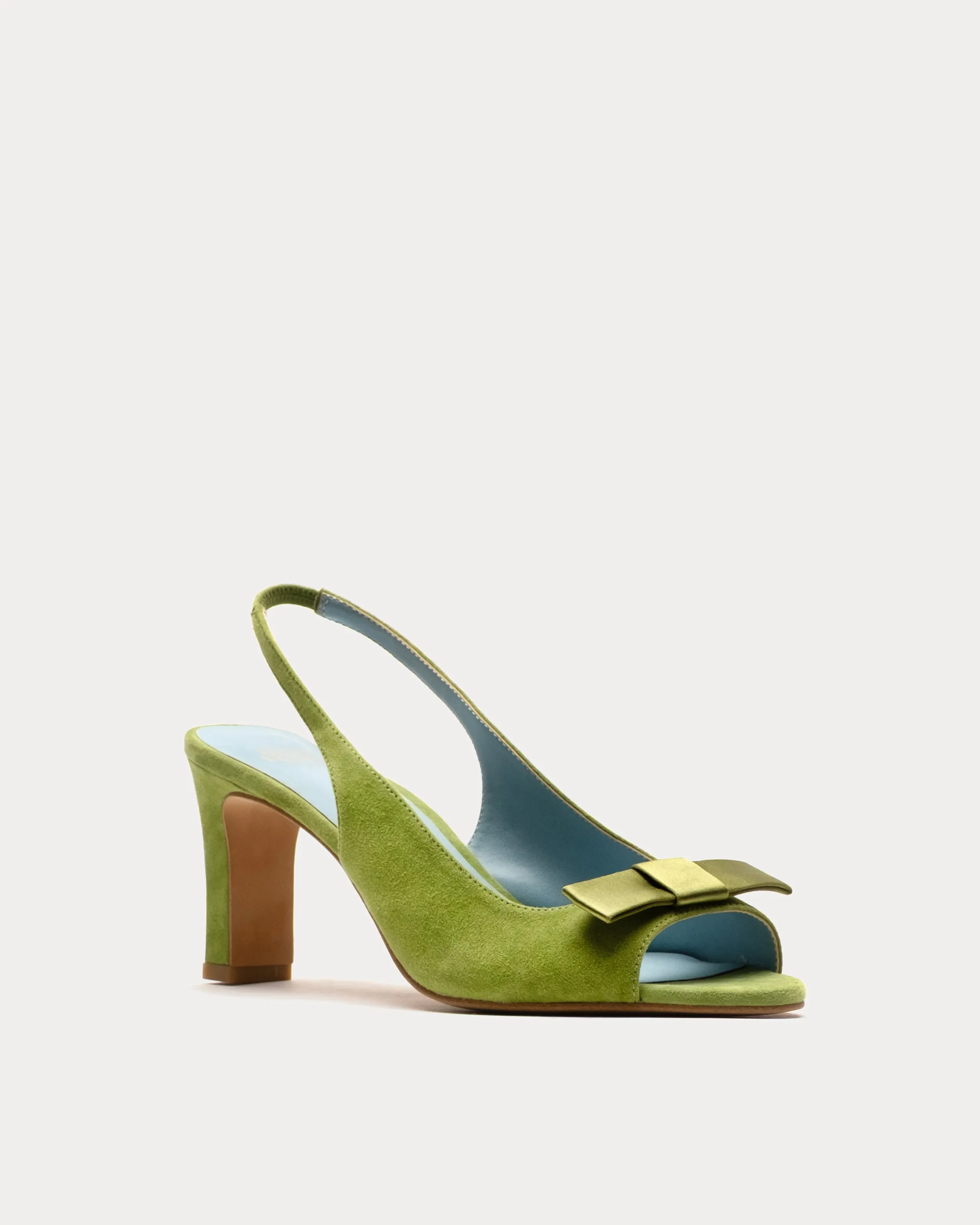 Reese Slingback Heel - Suede Fern sold by Frances Valentine