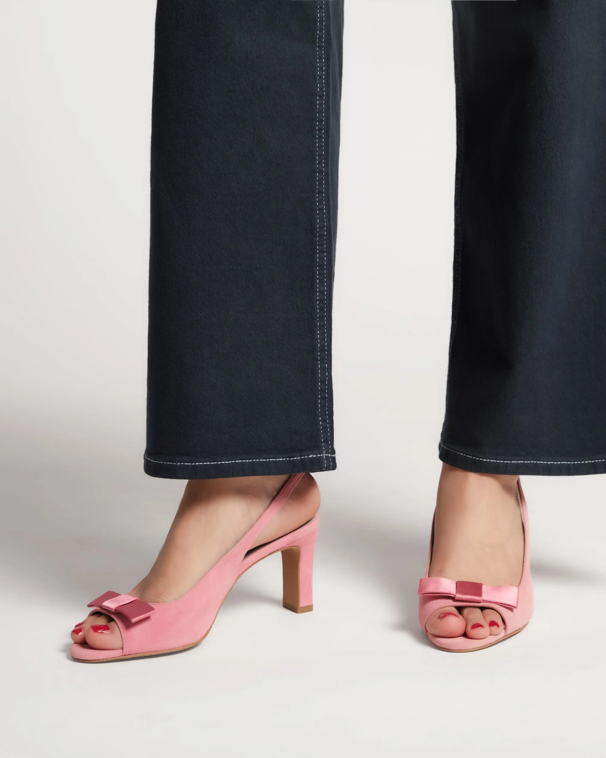 Reese Slingback Heel - Suede Pink sold by Frances Valentine product image thumbnail 2