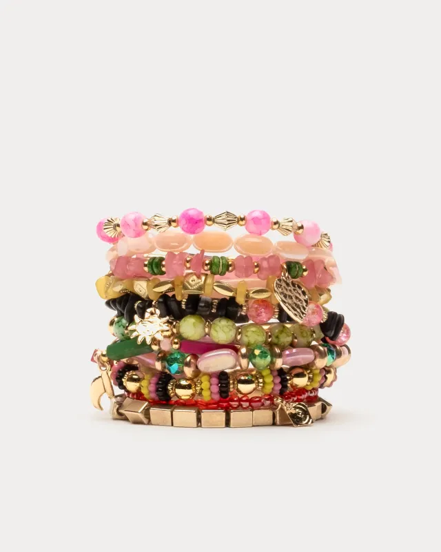 Large Stacked Bracelet - Palm Royal made by Frances Valentine