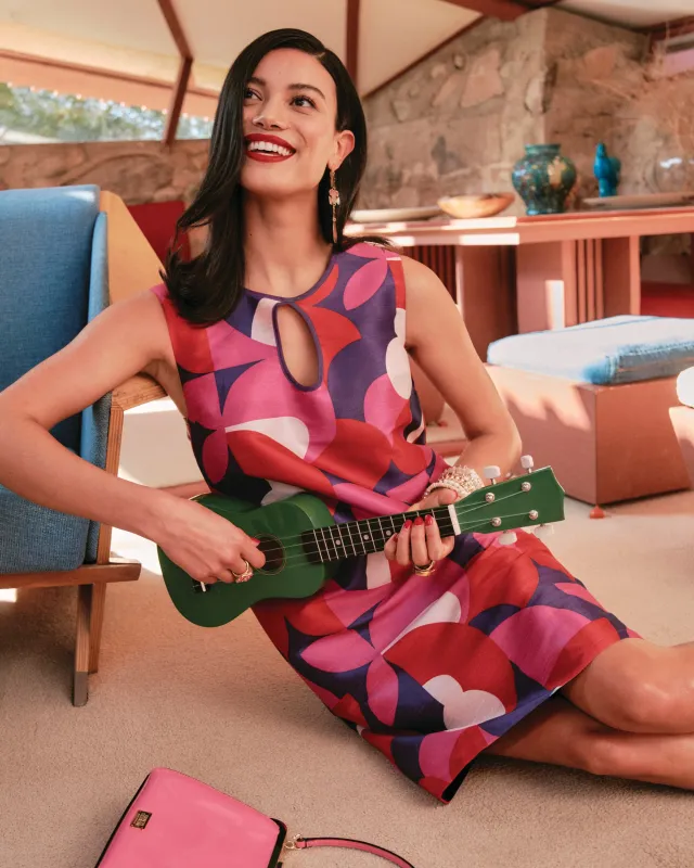 Jean Keyhole Shift Dress - Kaleidoscope made by Frances Valentine