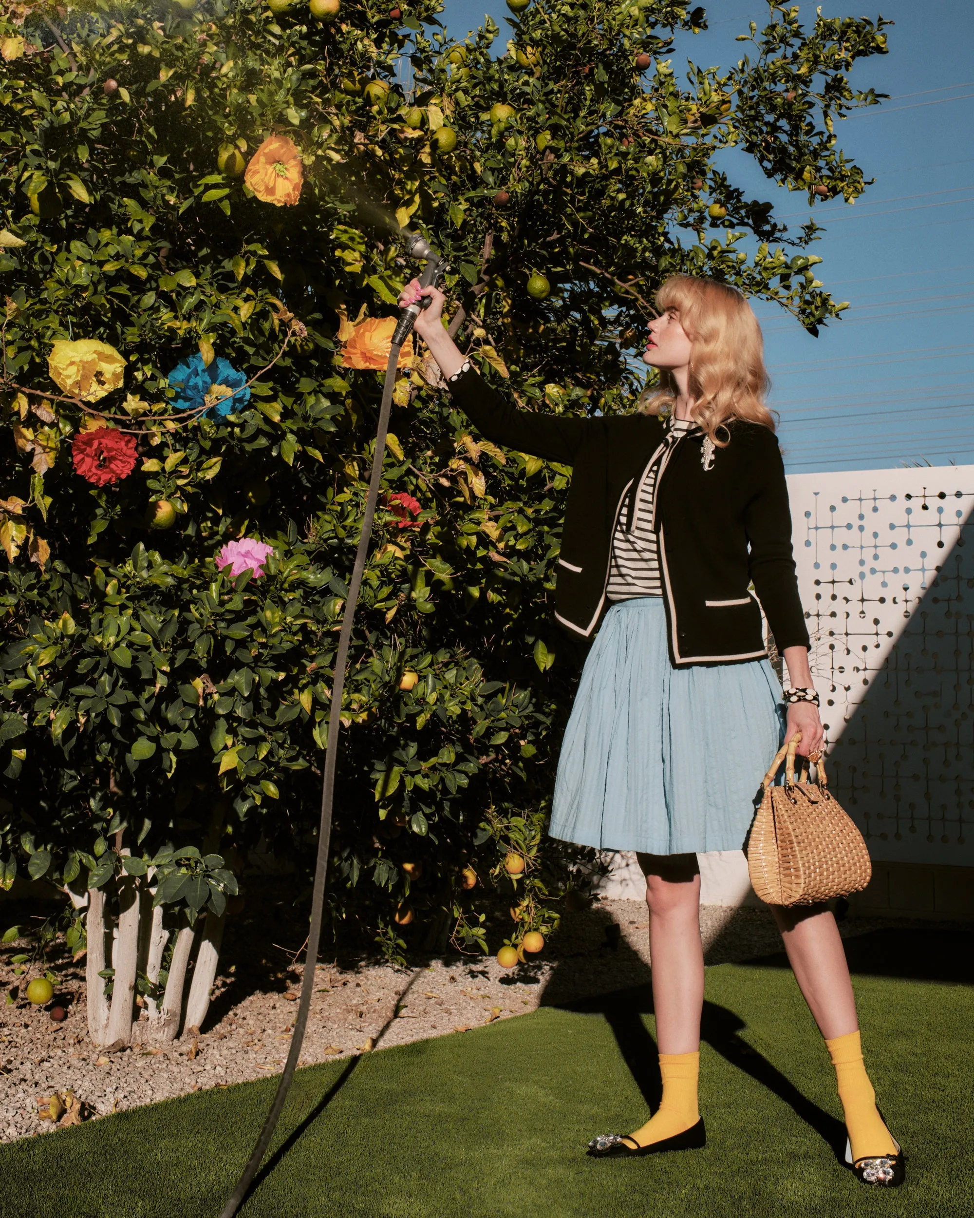 Border Tie Neck Cardigan - Black sold by Frances Valentine product image thumbnail 5