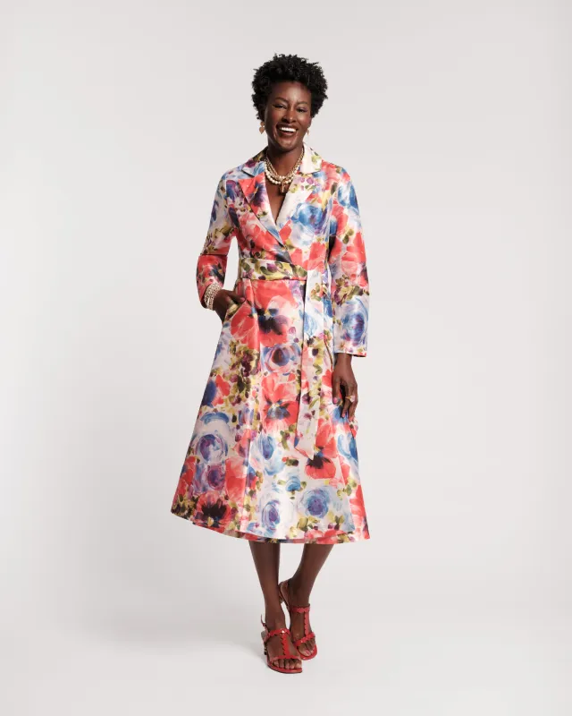 Lucille Wrap Dress - Super Bloom made by Frances Valentine