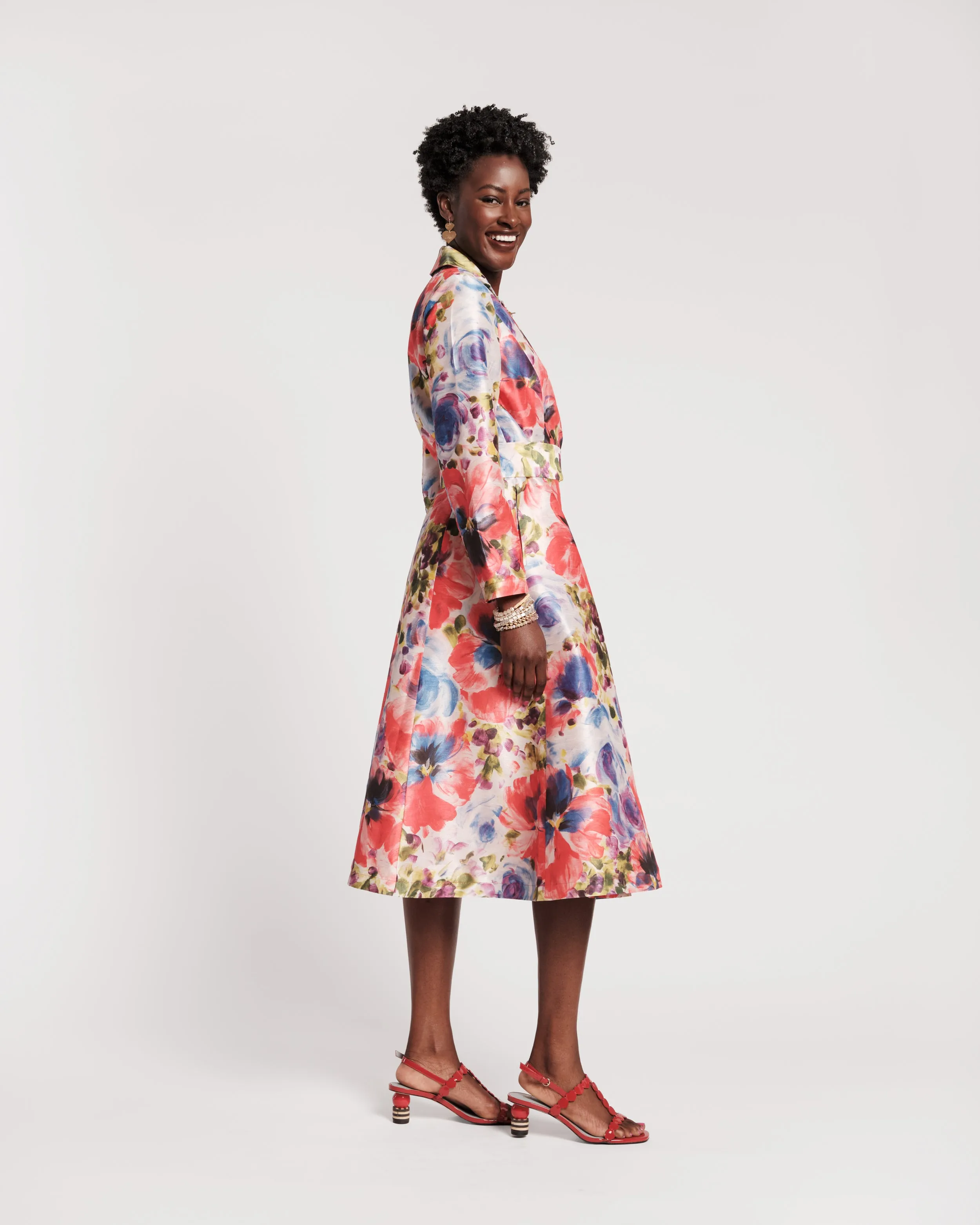 Lucille Wrap Dress - Super Bloom sold by Frances Valentine product image thumbnail 3