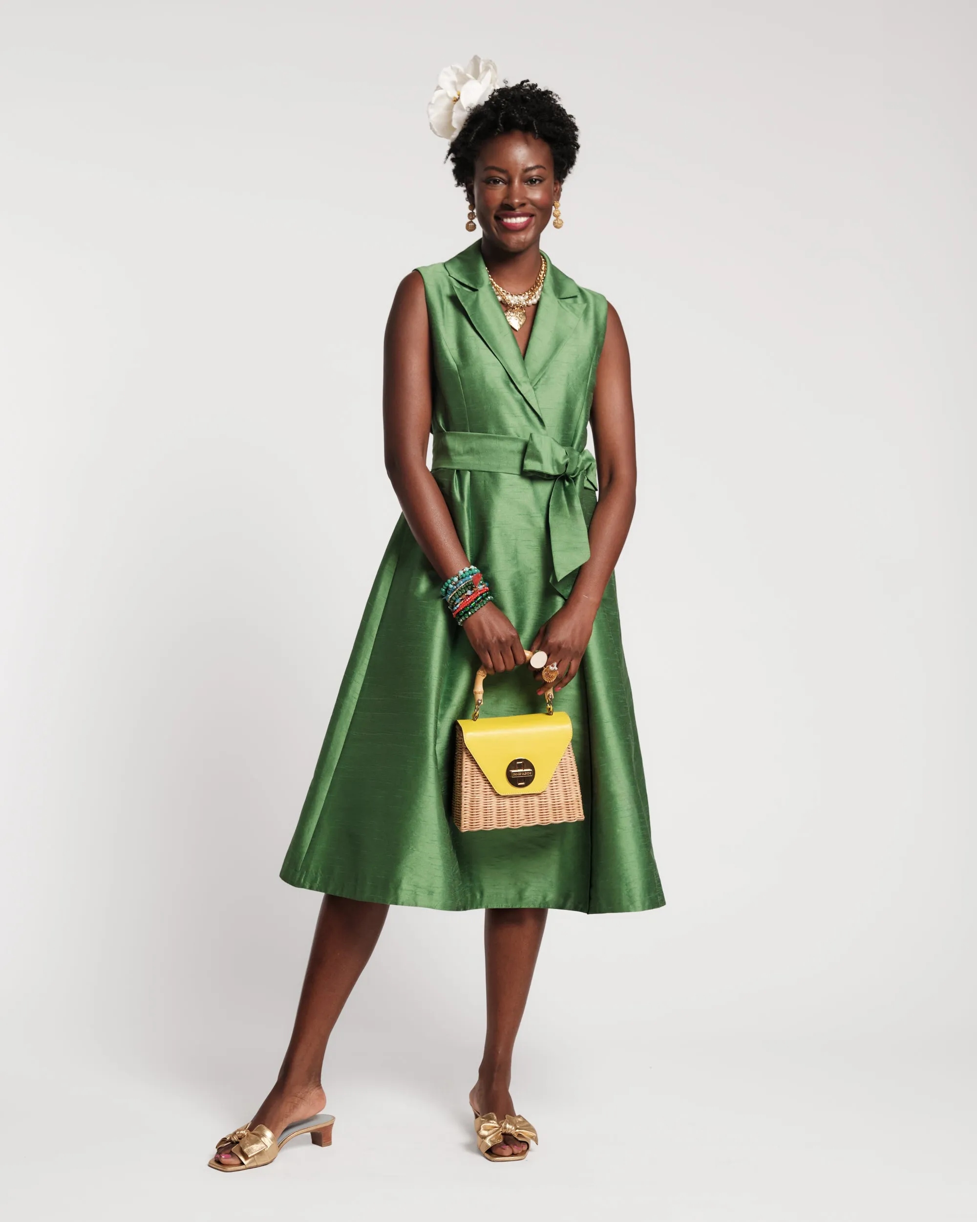Lucia Wrap Dress - Fern sold by Frances Valentine product image thumbnail 2
