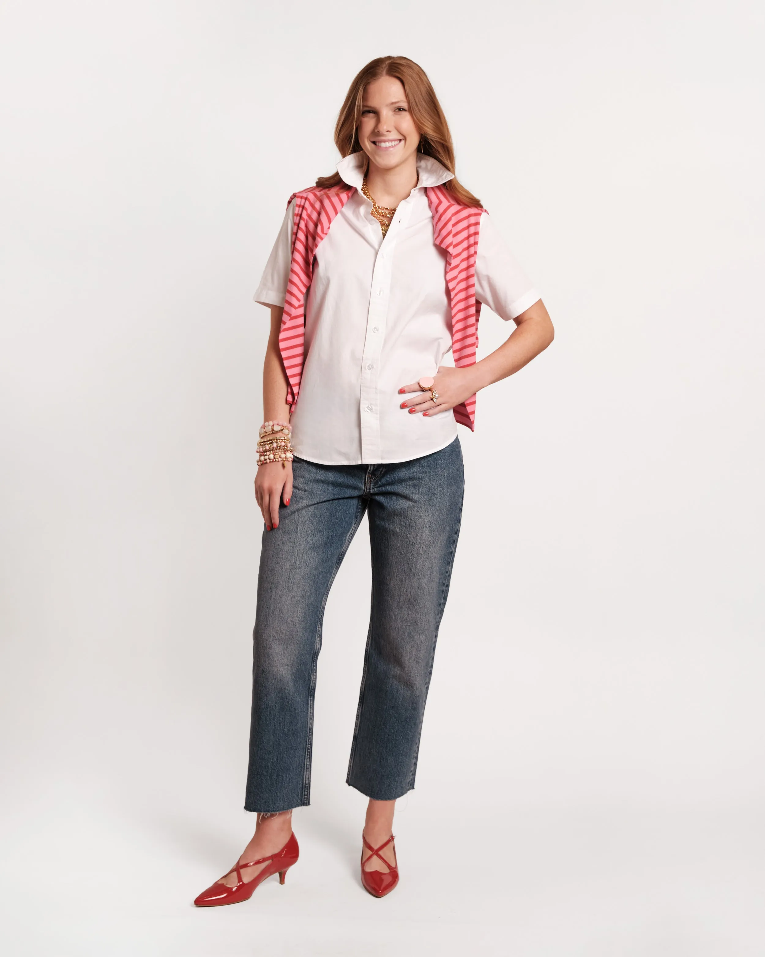 Perfect Button Down Short Sleeve - White sold by Frances Valentine product image thumbnail 5