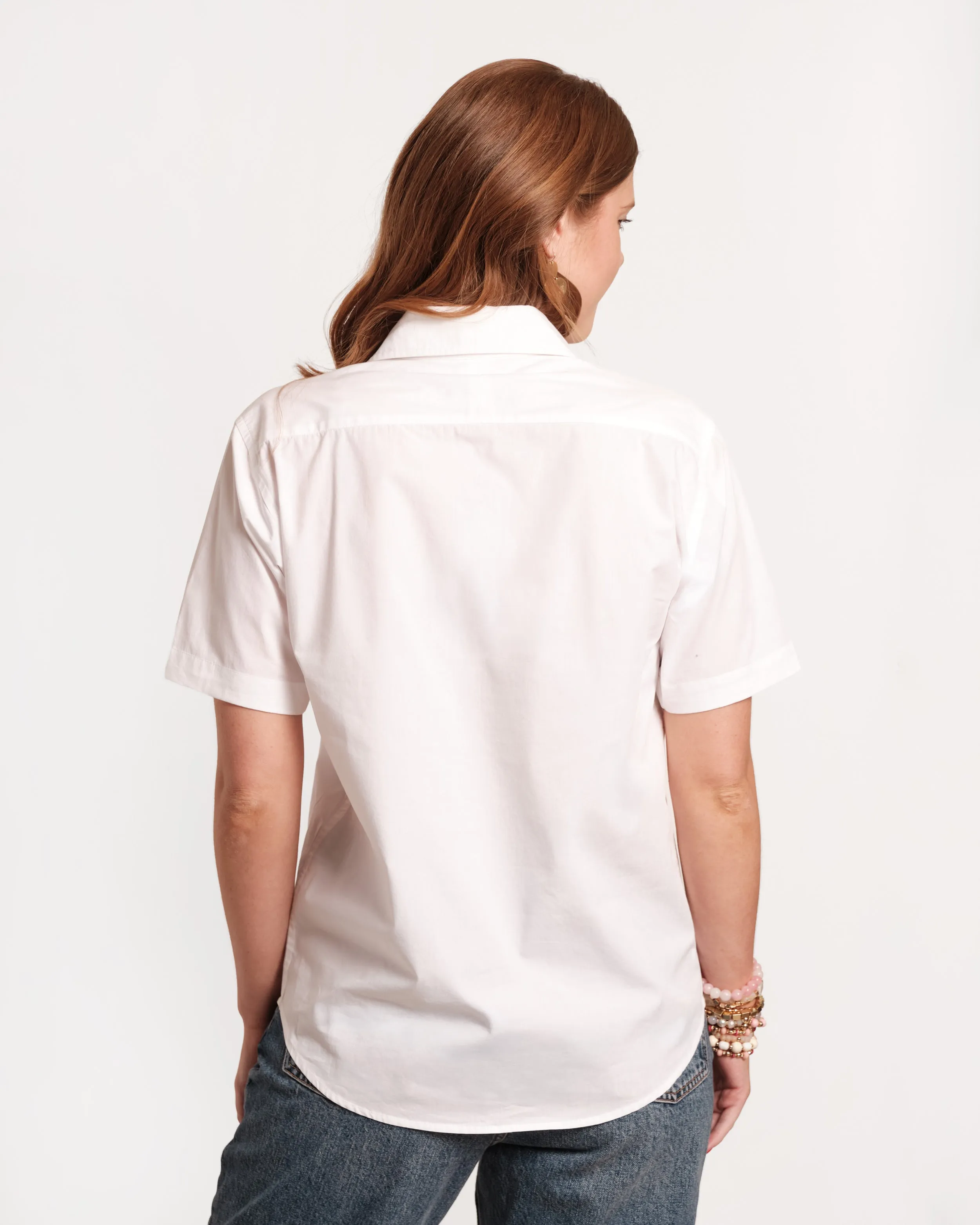 Perfect Button Down Short Sleeve - White sold by Frances Valentine product image thumbnail 4