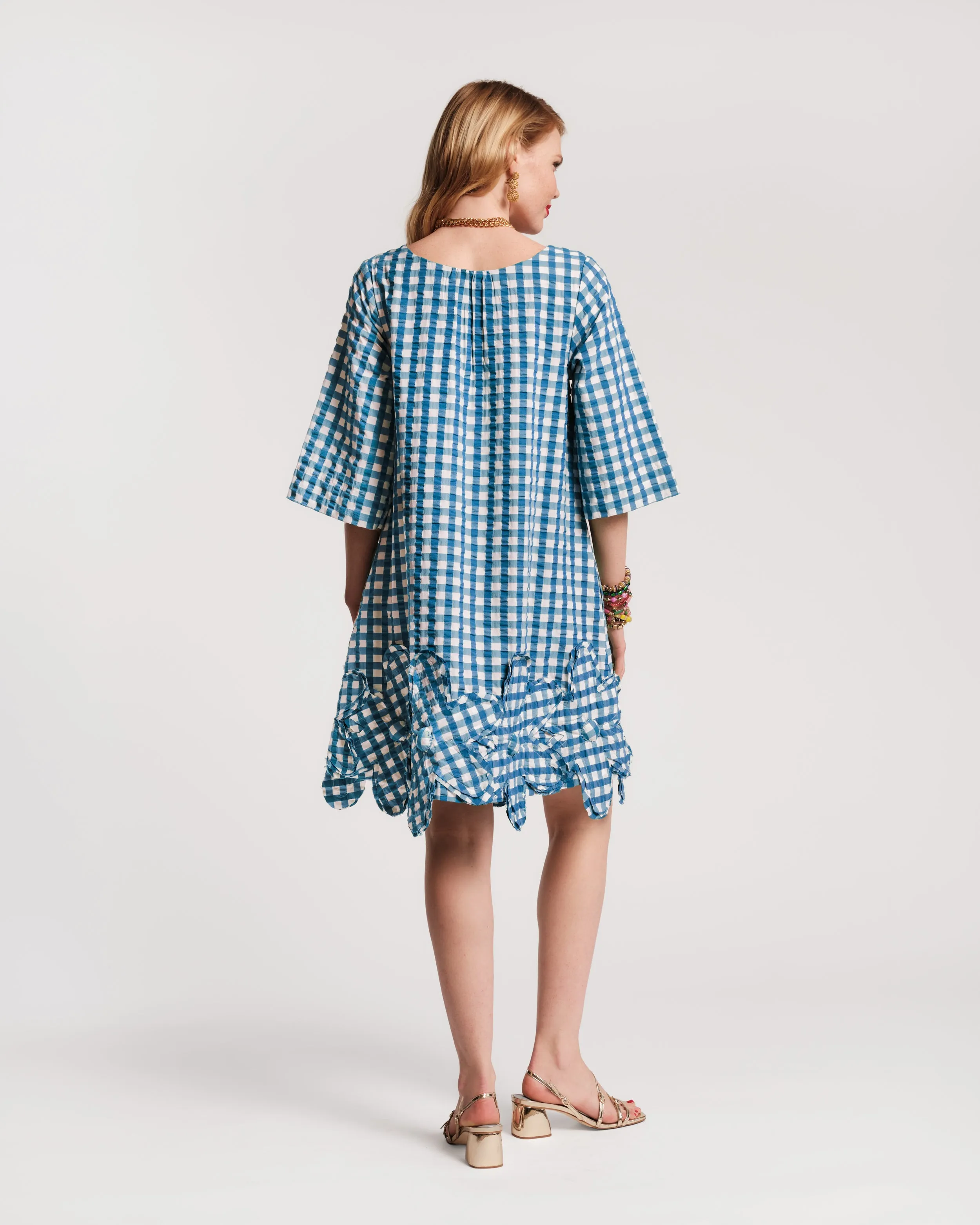 Zennia Mini Dress - Gingham Blue sold by Frances Valentine product image thumbnail 4