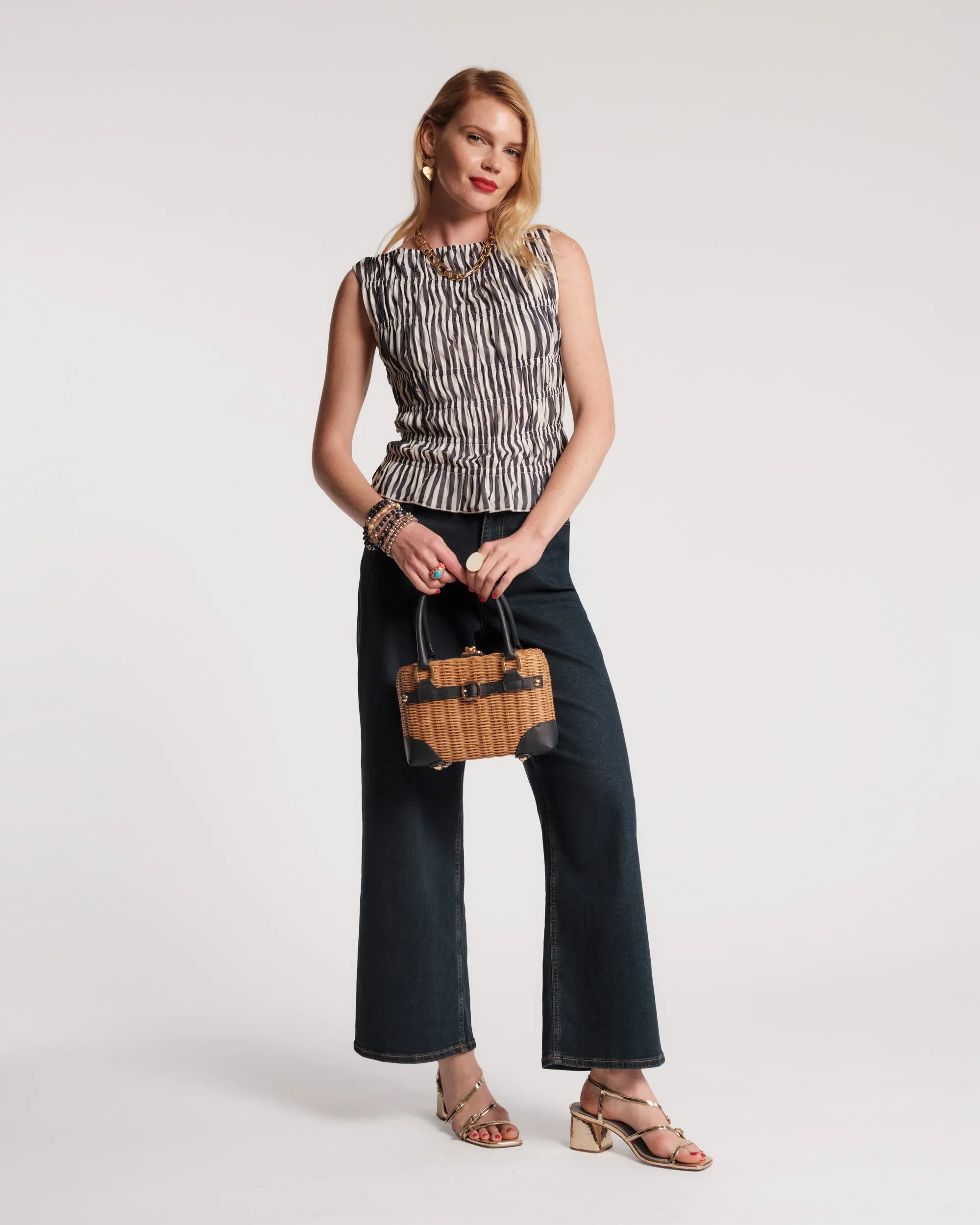 Jane Top - Navy/White sold by Frances Valentine product image thumbnail 2