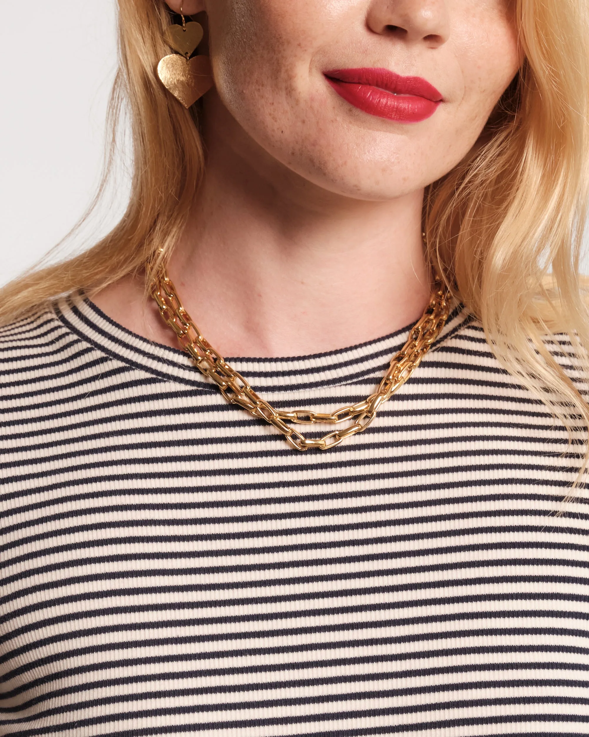 Crewneck Ribbed Tee - Navy sold by Frances Valentine product image thumbnail 3