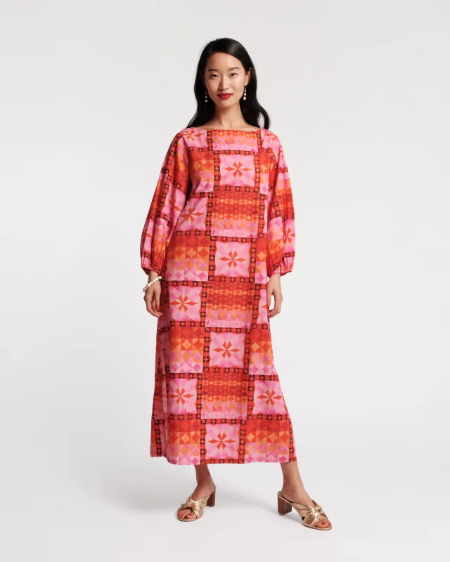 Minnow Maxi Dress - Pink Mosaic made by Frances Valentine