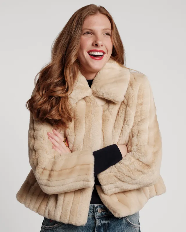 Babe Faux Fur Jacket - Natural made by Frances Valentine