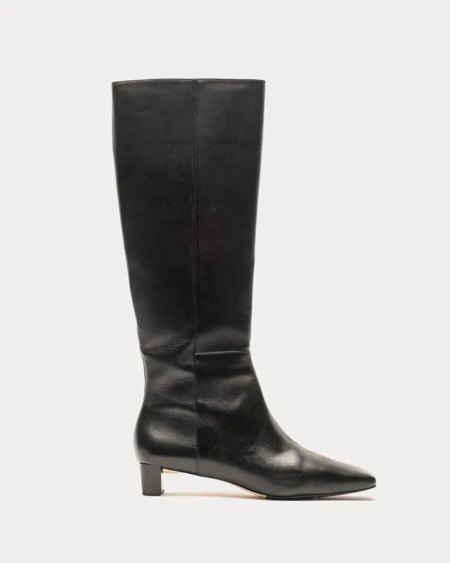 Mackie Leather Boot - Black made by Frances Valentine