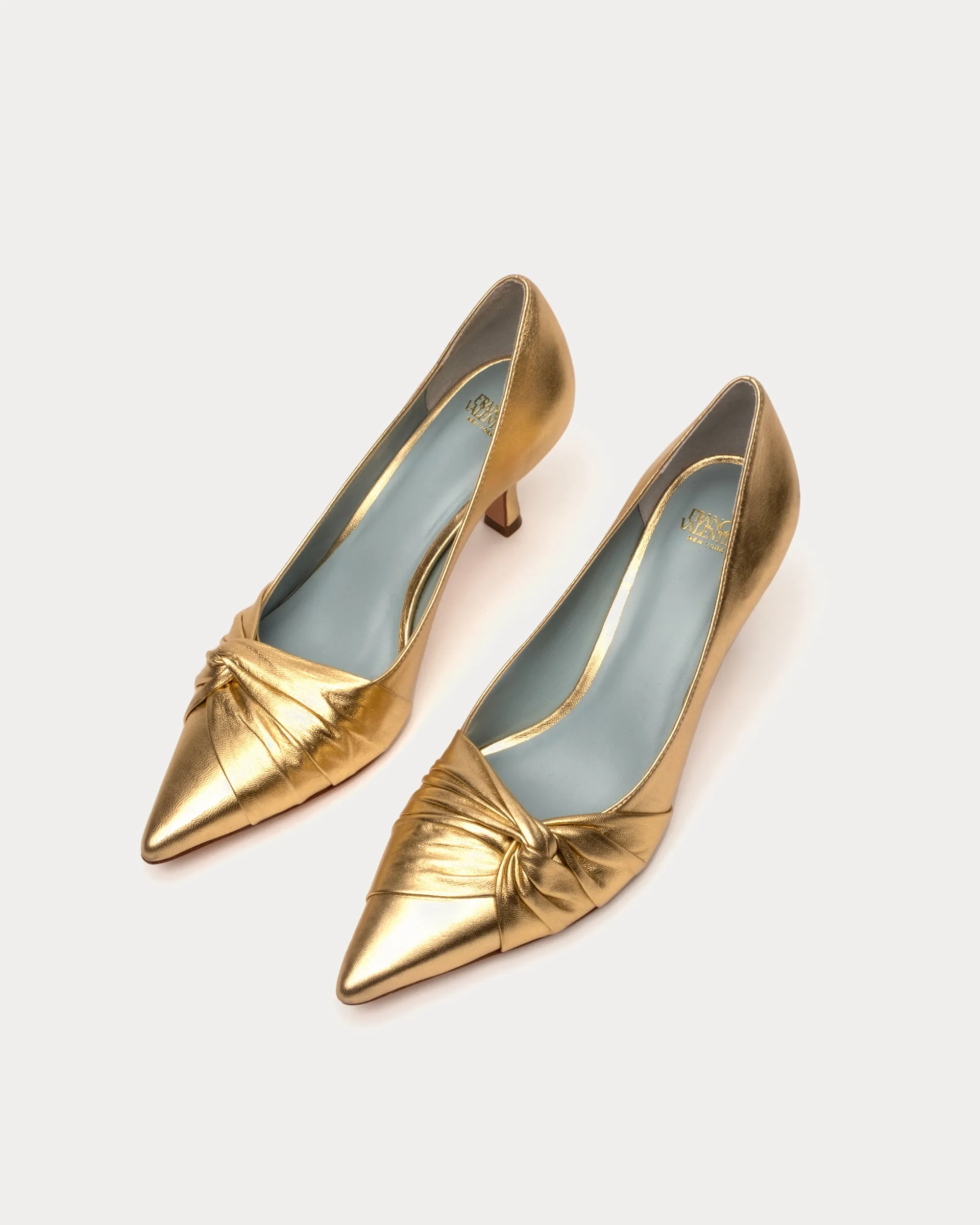 Knot Kitten Heel - Crinkle Nappa Platino sold by Frances Valentine product image thumbnail 5