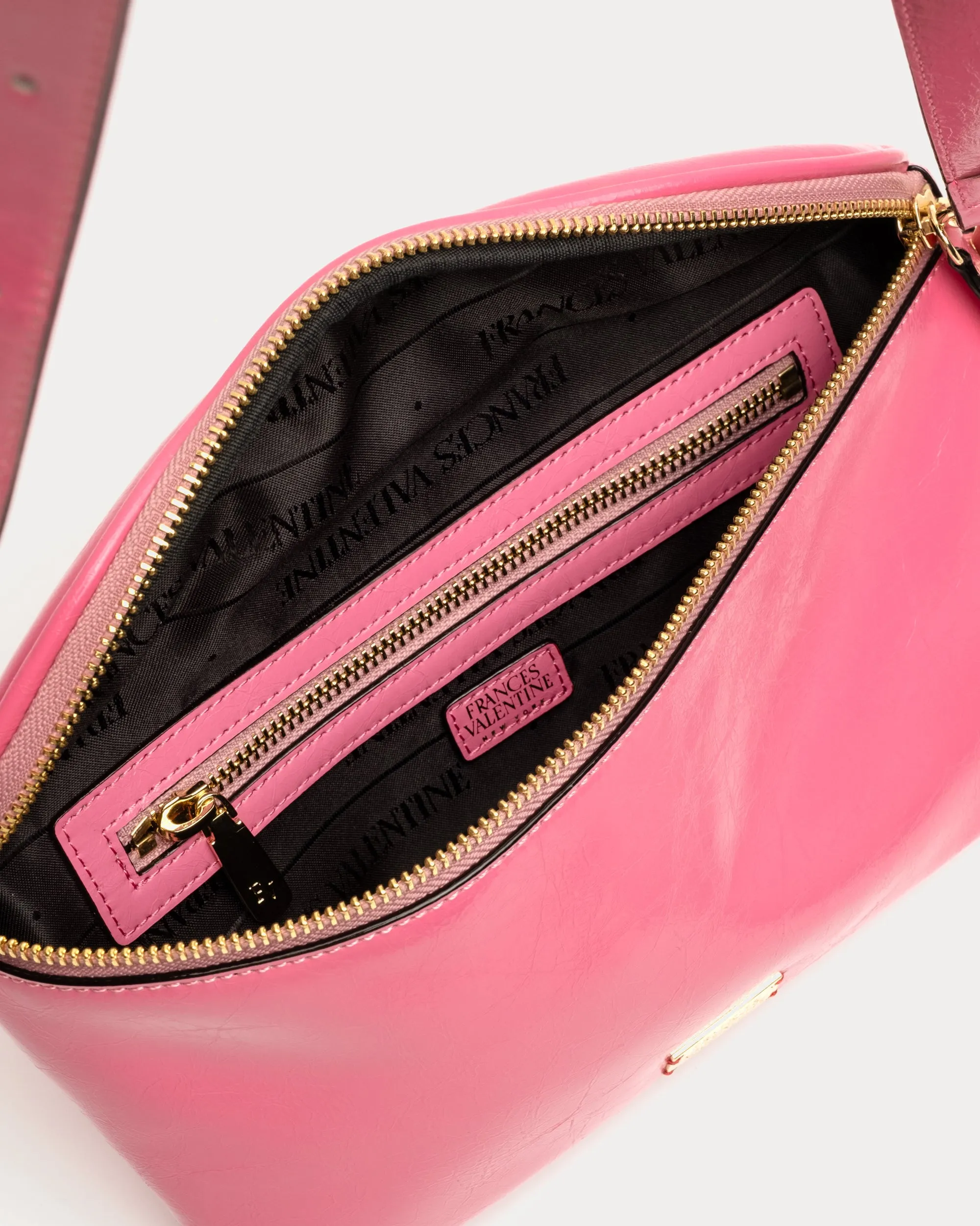 Billie Sling Bag - Crinkled Leather Pink sold by Frances Valentine product image thumbnail 4