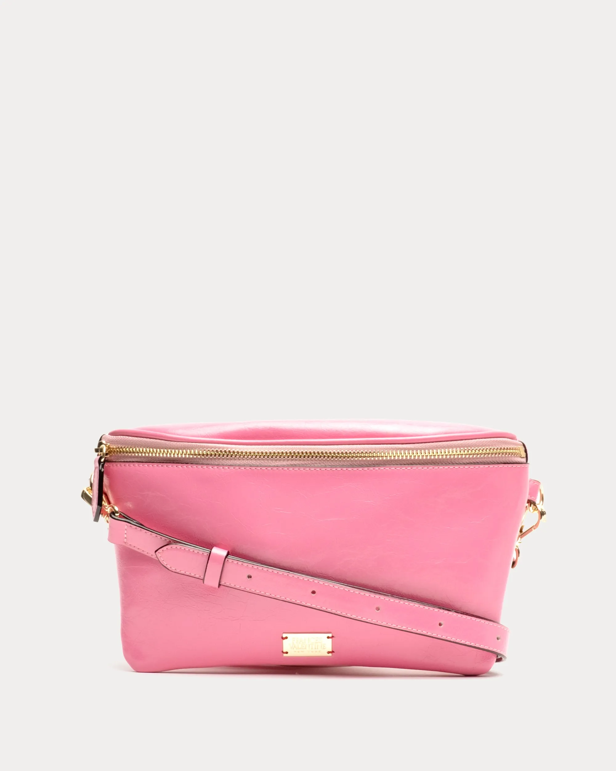 Billie Sling Bag - Crinkled Leather Pink sold by Frances Valentine
