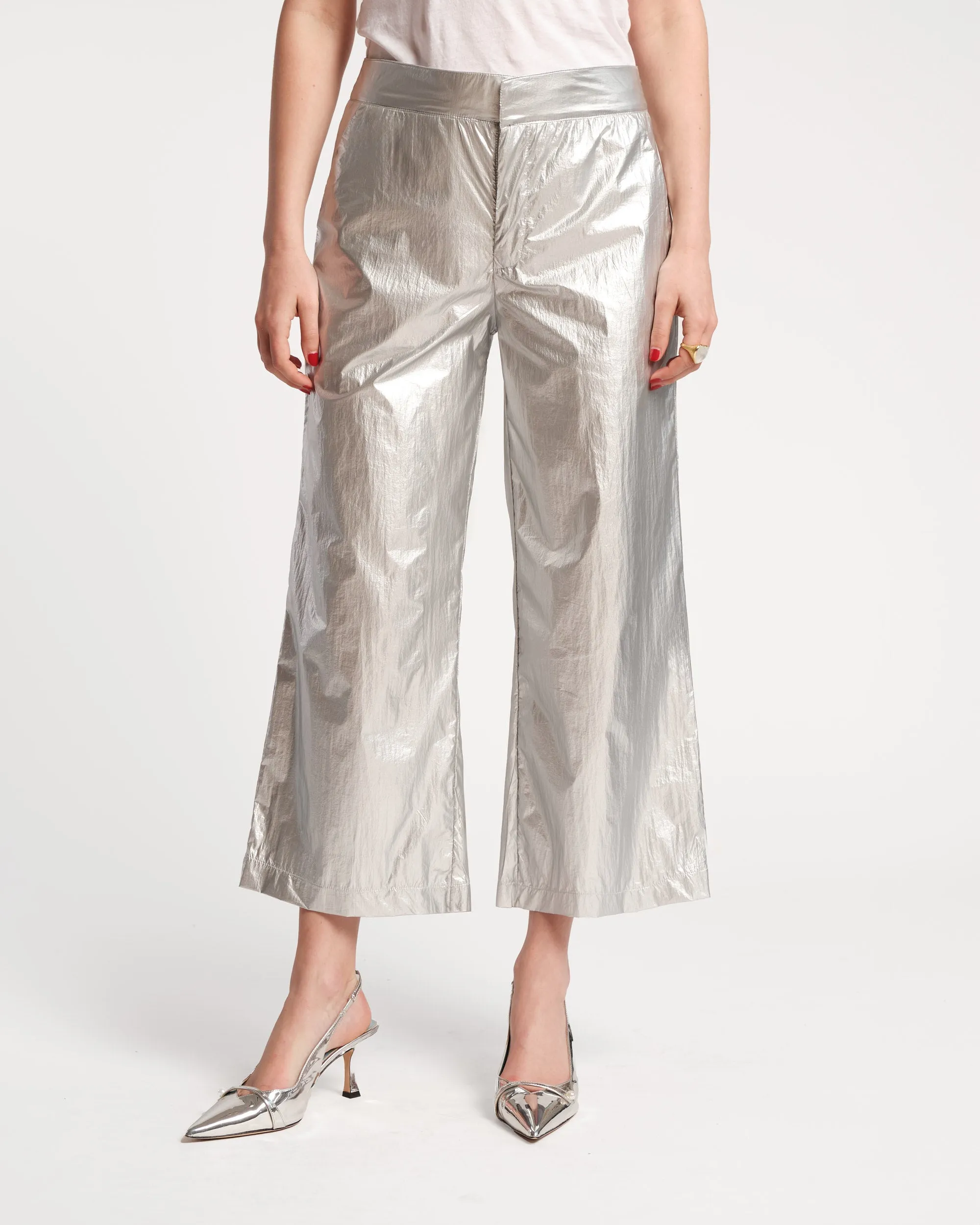 Mimi Metallic Pant - Silver sold by Frances Valentine