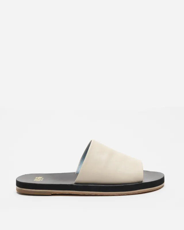 Cloud Slide Sandal Oyster Black sold by Frances Valentine