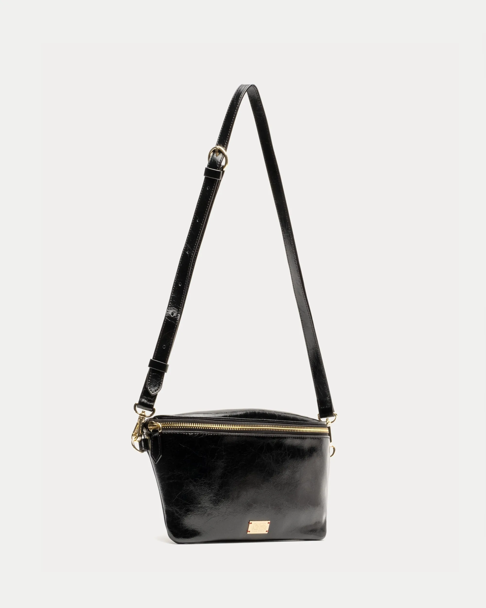Billie Sling Bag - Crinkled Leather Black sold by Frances Valentine product image thumbnail 5