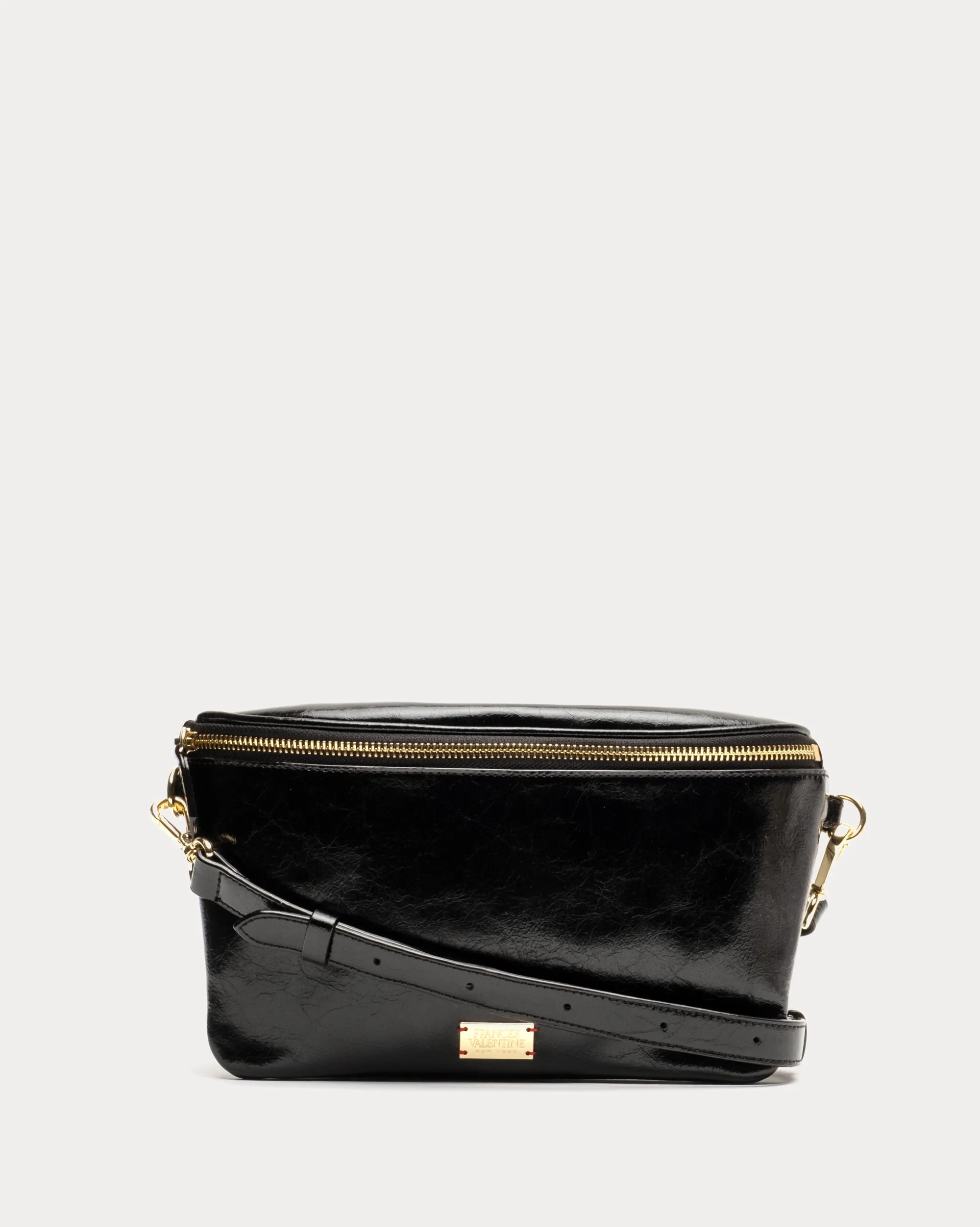 Billie Sling Bag - Crinkled Leather Black sold by Frances Valentine