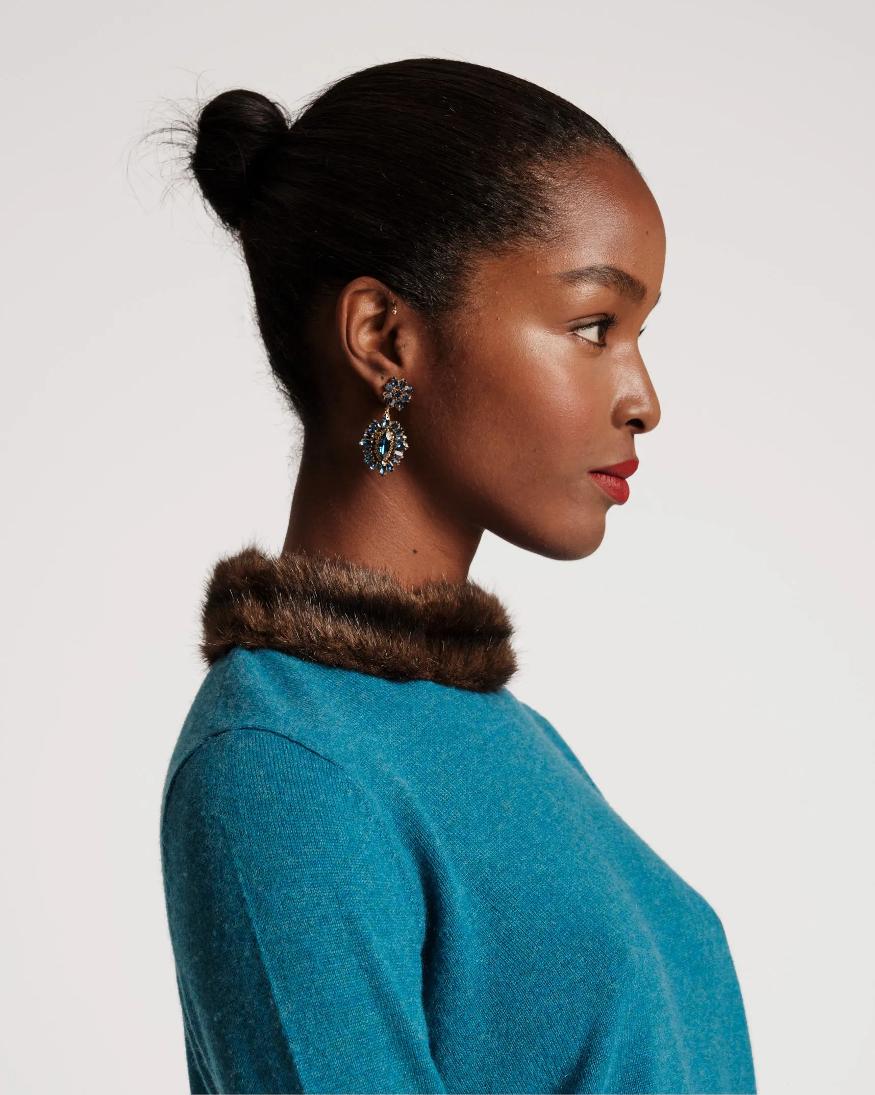 Aude Sweater Turquoise sold by Frances Valentine product image thumbnail 5