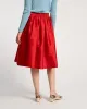 Barbara Gathered Midi Skirt - Red sold by Frances Valentine