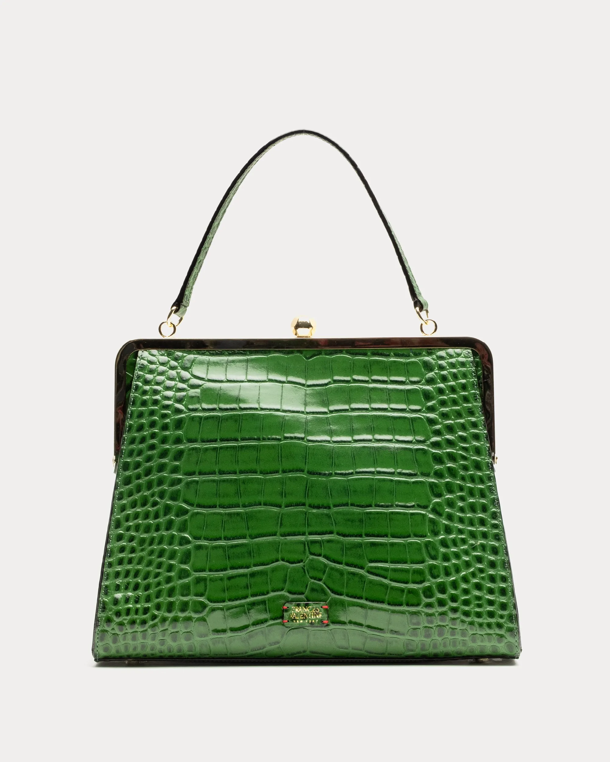 Jackie Frame Bag Croc Embossed sold by Frances Valentine
