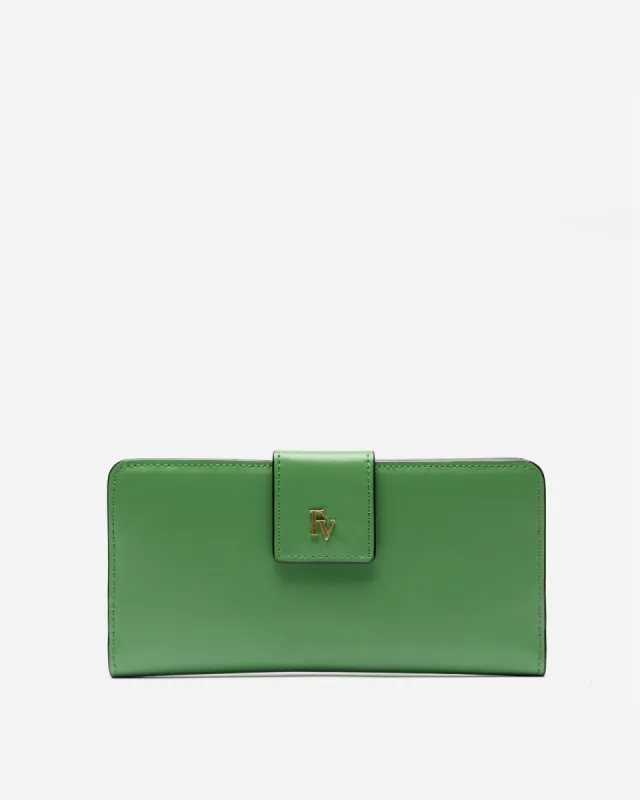 Slim Wallet Soft Nappa Green Oyster sold by Frances Valentine