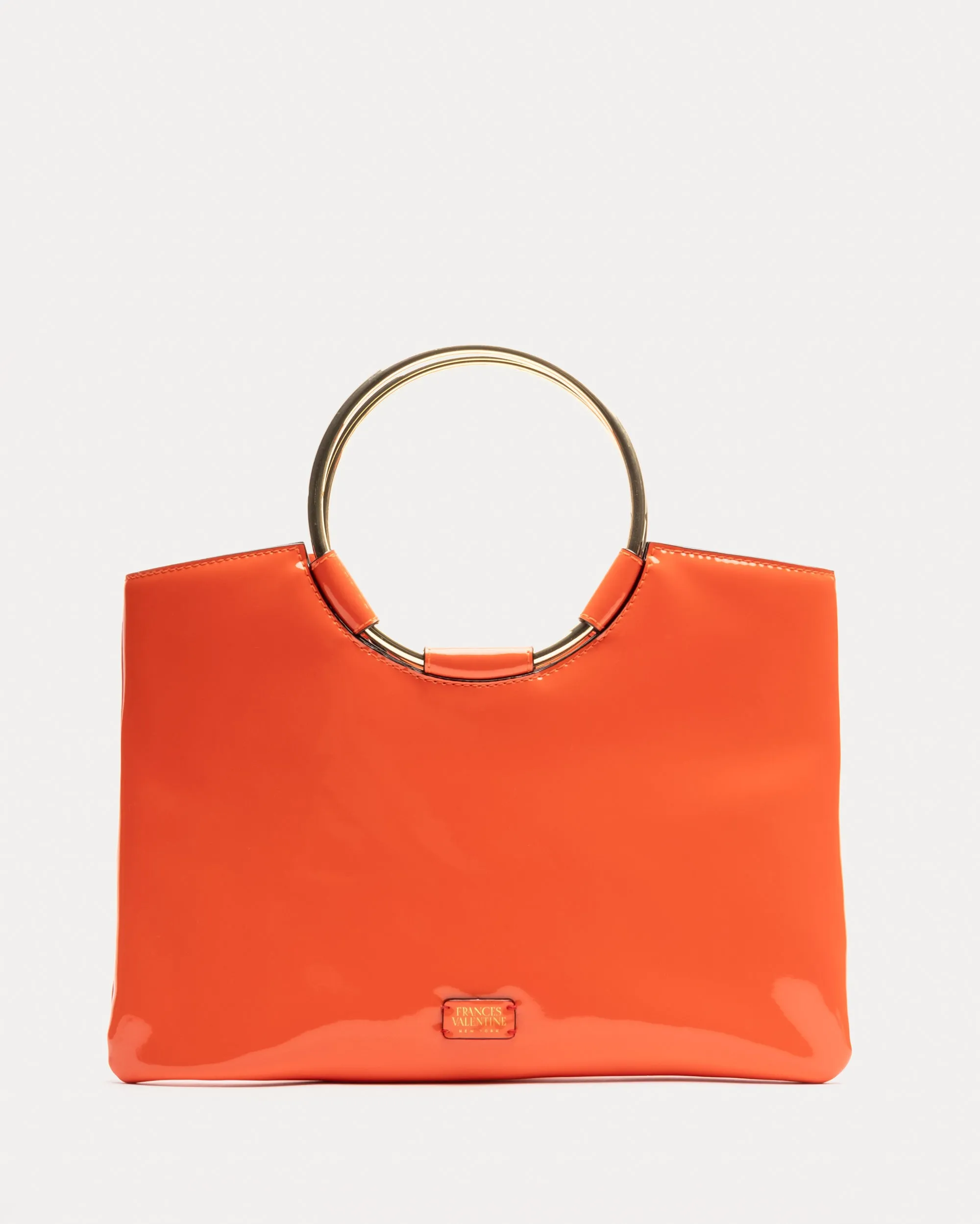 Ringo Bag Soft Patent Orange sold by Frances Valentine