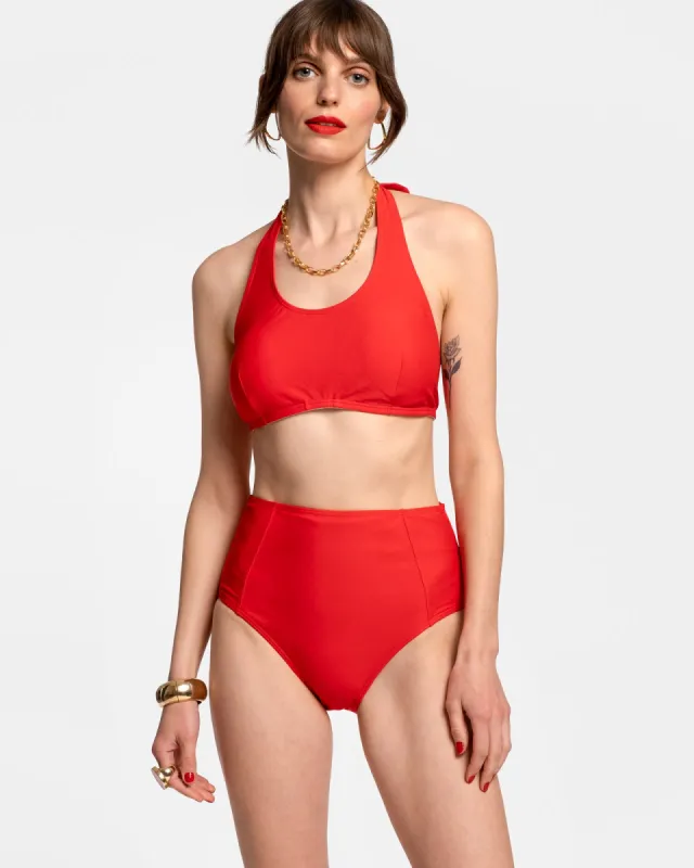 Addy Two Piece Swimsuit Red sold by Frances Valentine